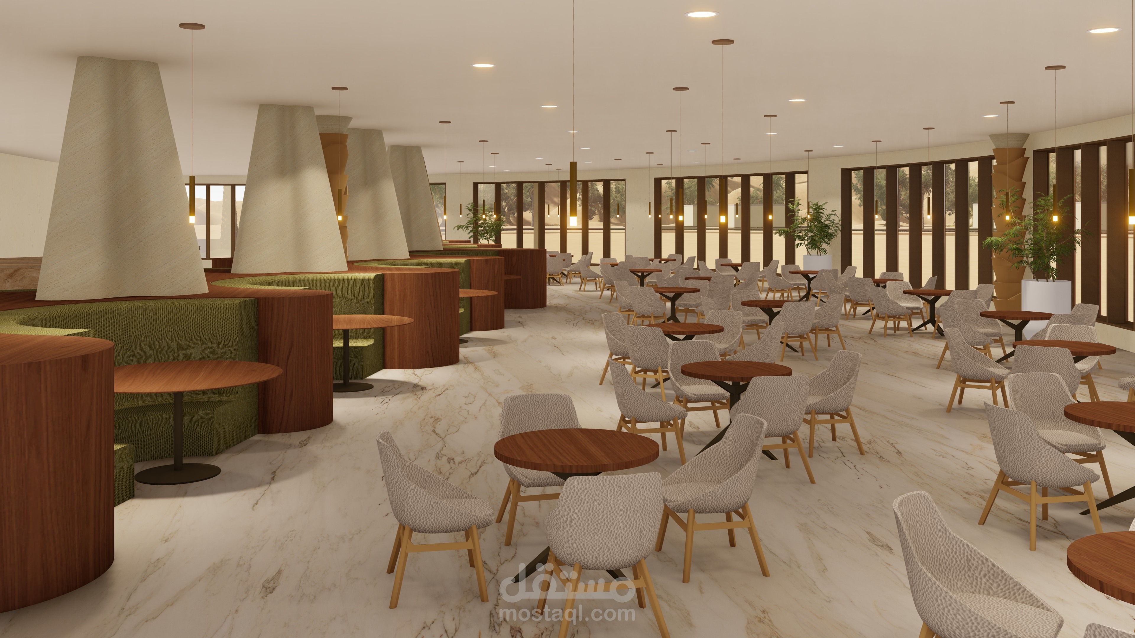 تصميم مطعم وكافيه
