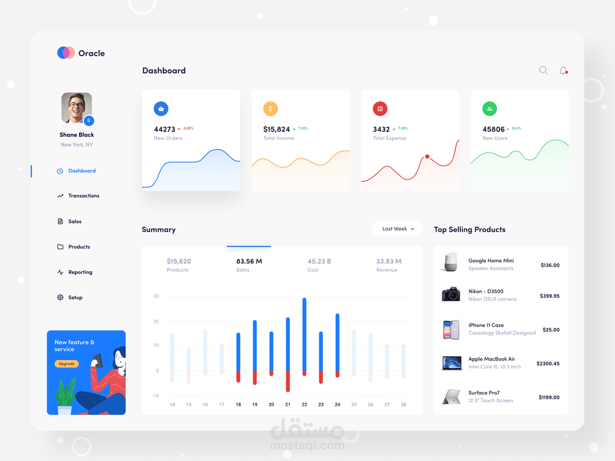 ecommerce web dashboard