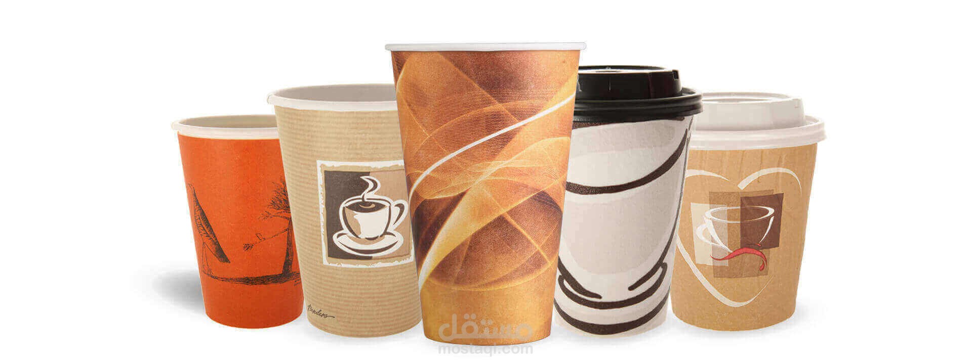 تصميم اكواب شركة بن وقهوة