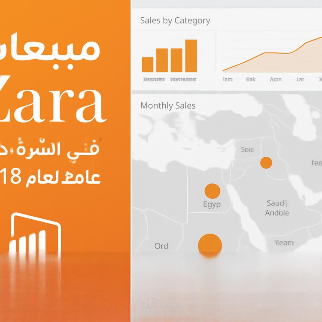 تقرير تفاعلي لمبيعات Zara في الشرق الأوسط لعام 2018