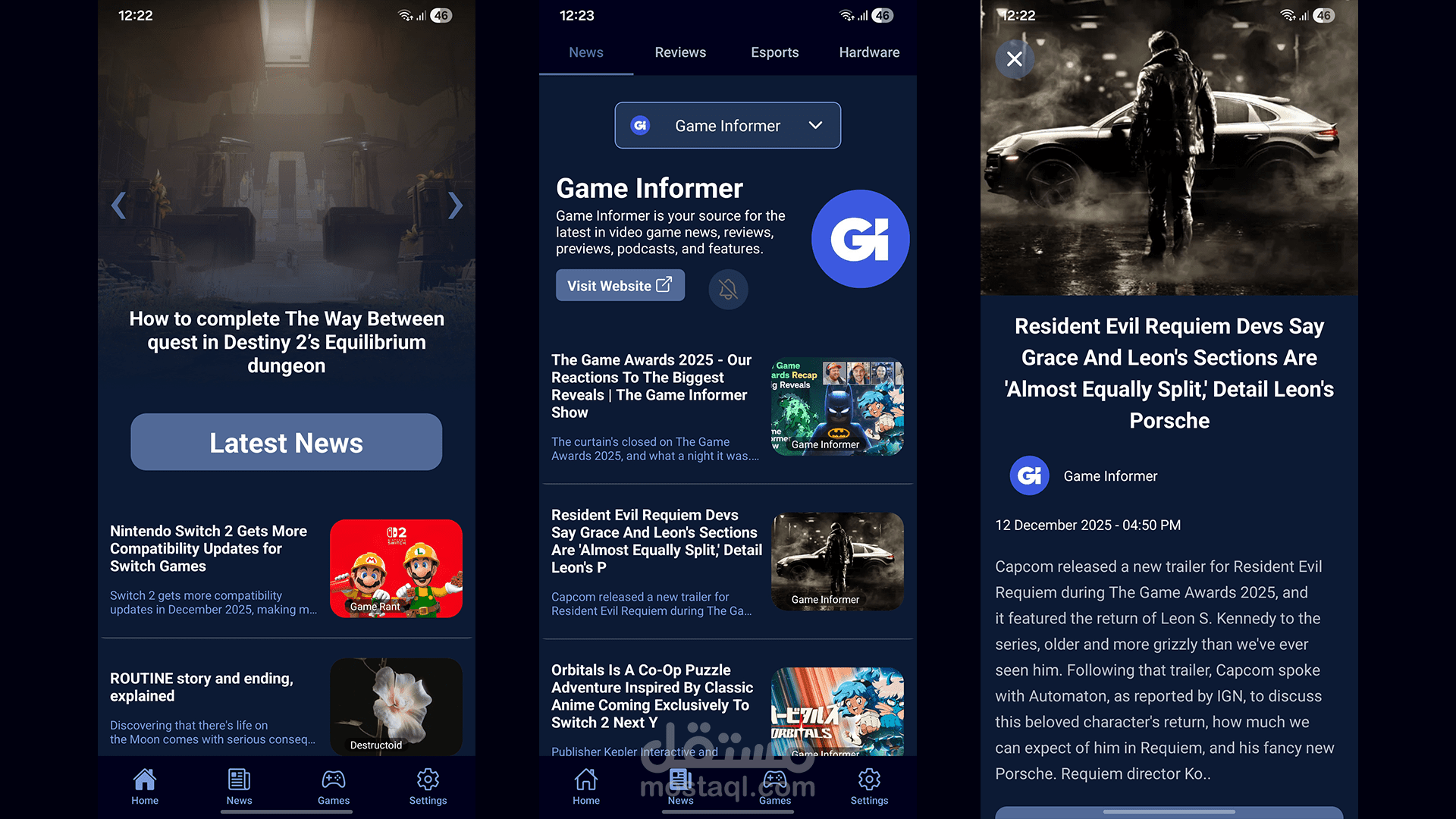 منصة شاملة لأخبار وتتبع ألعاب الفيديو