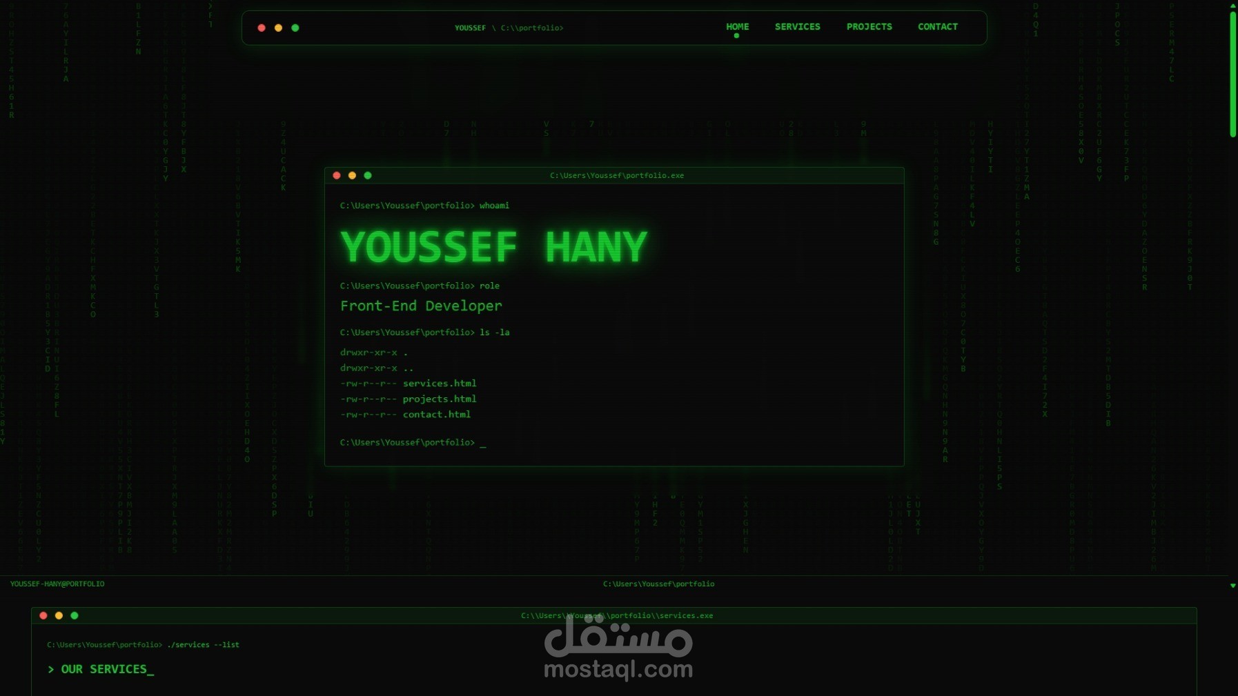 موقع شخصي Portfolio