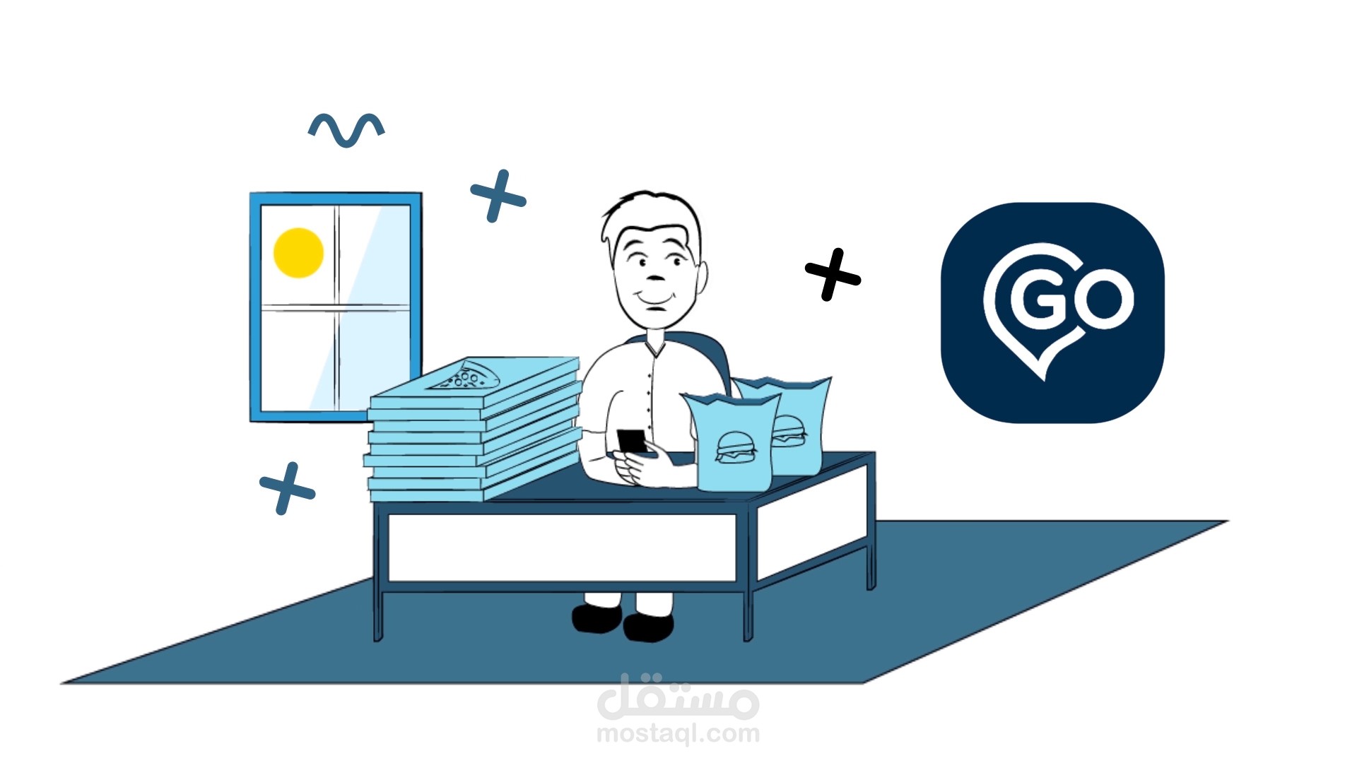 موشن جرافيك - تطبيق Go App
