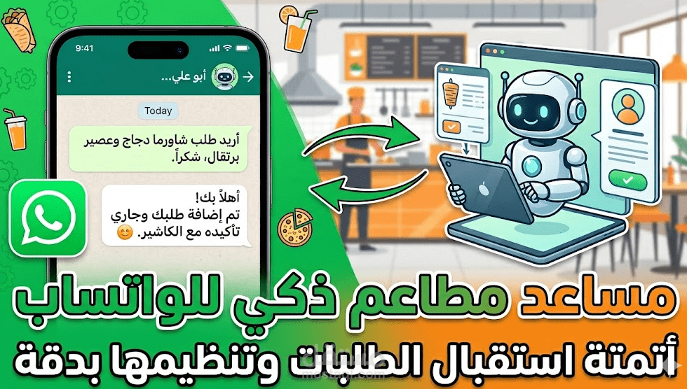 نظام ذكاء اصطناعي للمطاعم عبر واتساب - بوت طلبات متعدد اللغات