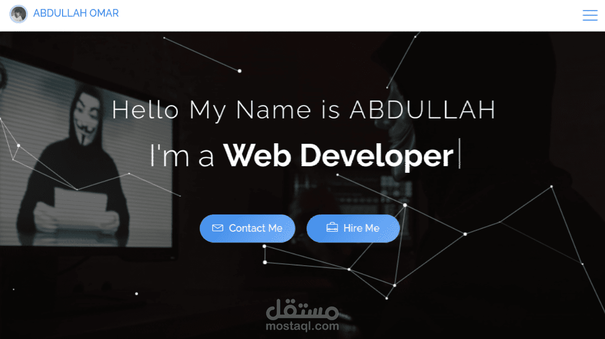 موقع شخصي Portfolio