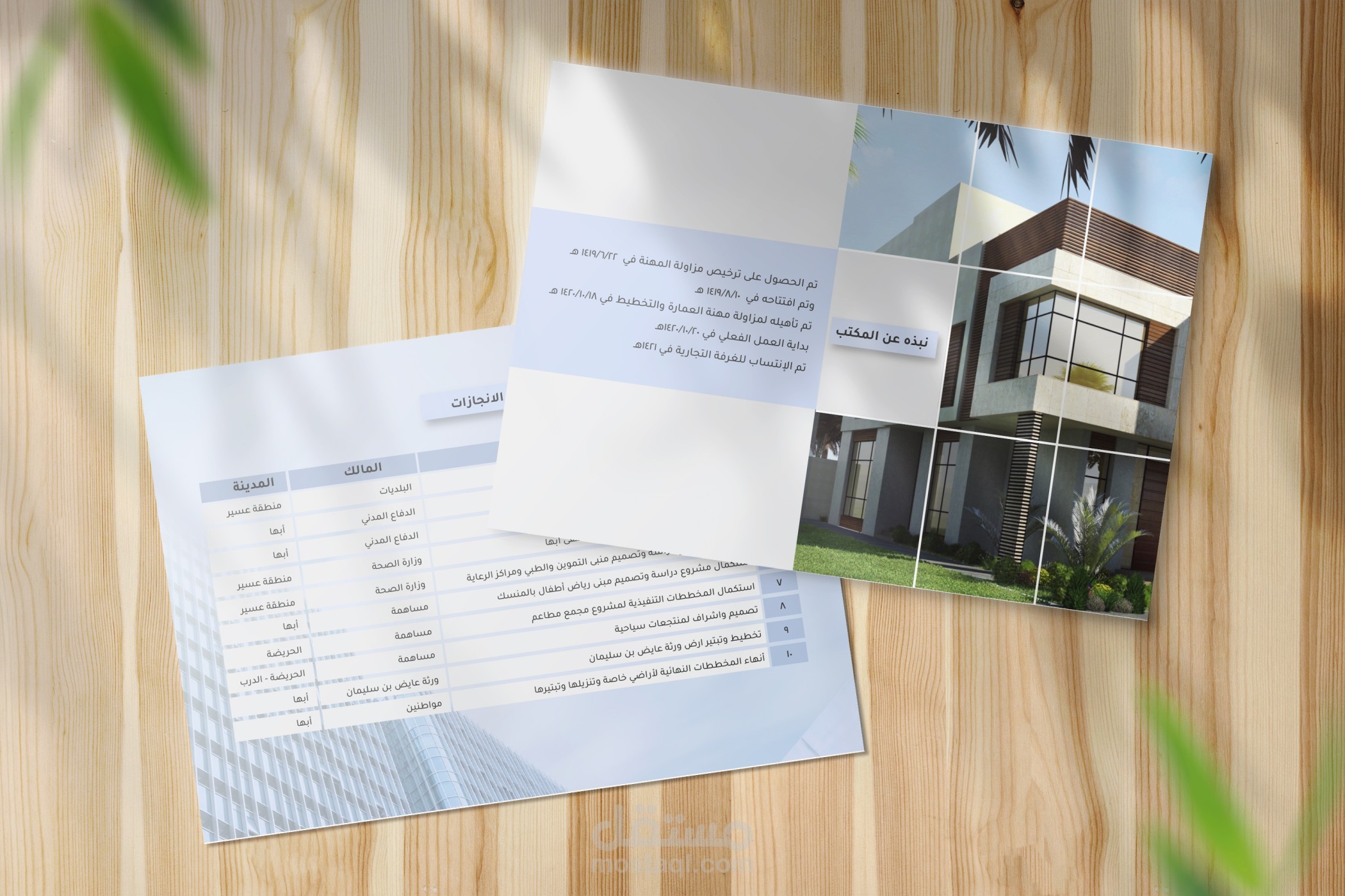 تصميم بروفايل لمكتب هندسي