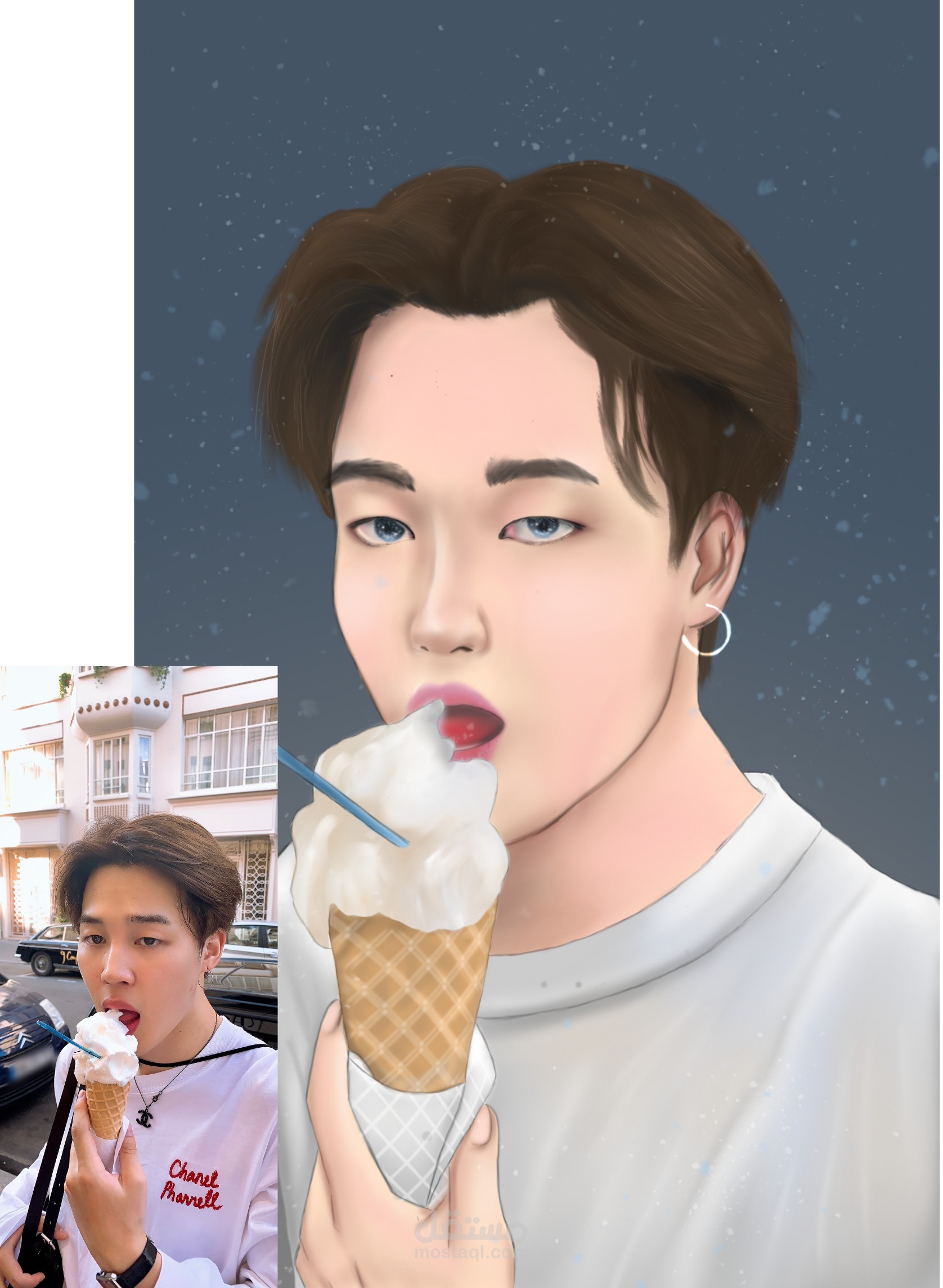 رسم بورتريه رقمي