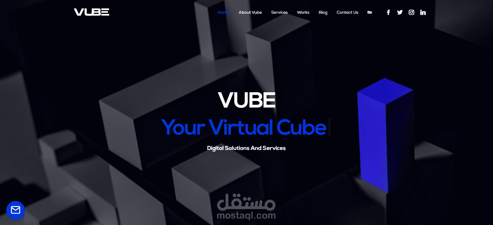 موقع تعريفي لشركة ديجيتال ماركتينج vubesolutions