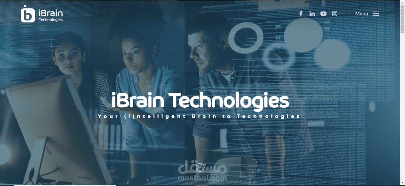 موقع لشركة ibraintechs للحلول البرمجية