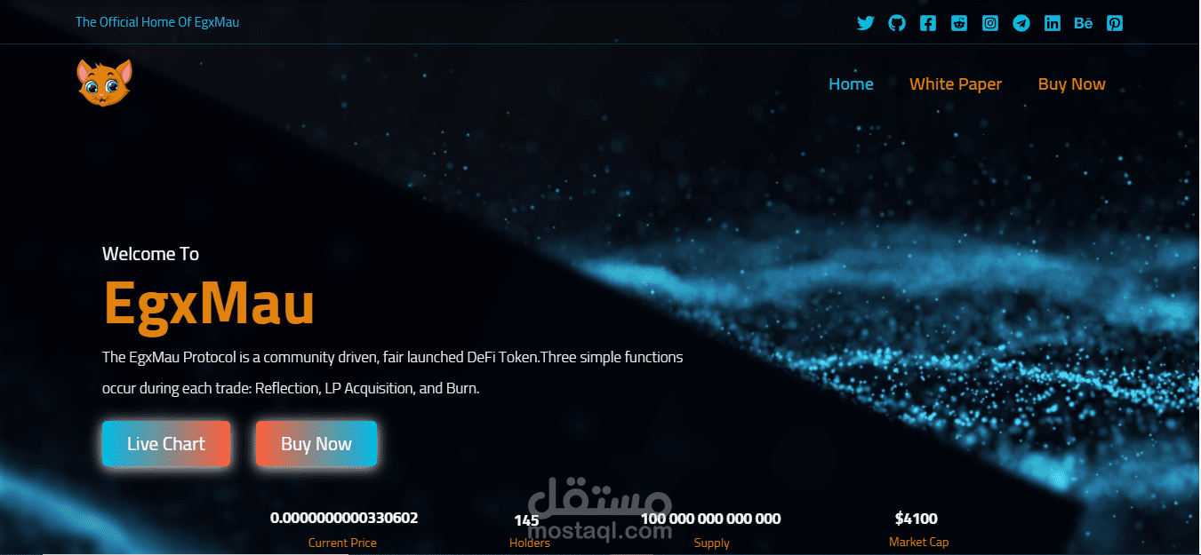 موقع تعريفي لشركة عملات رقمية EgxMau