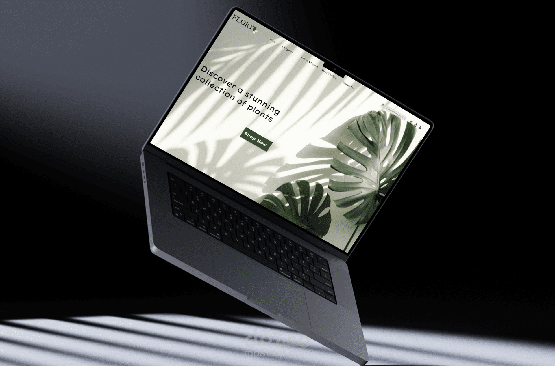 تصميم UI UX  لموقع بيع نباتات  (Flory)