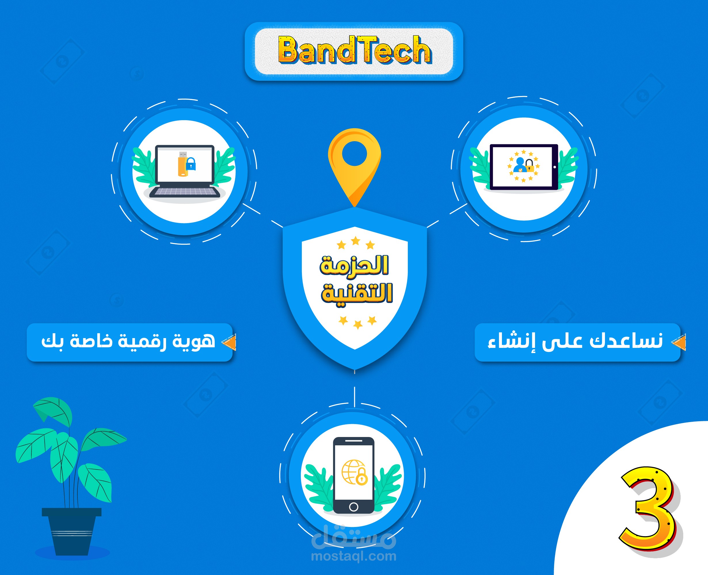 فيديو موشن جرافيك لشركة BandTech (الحزمة التقنية) بالعراق (2)