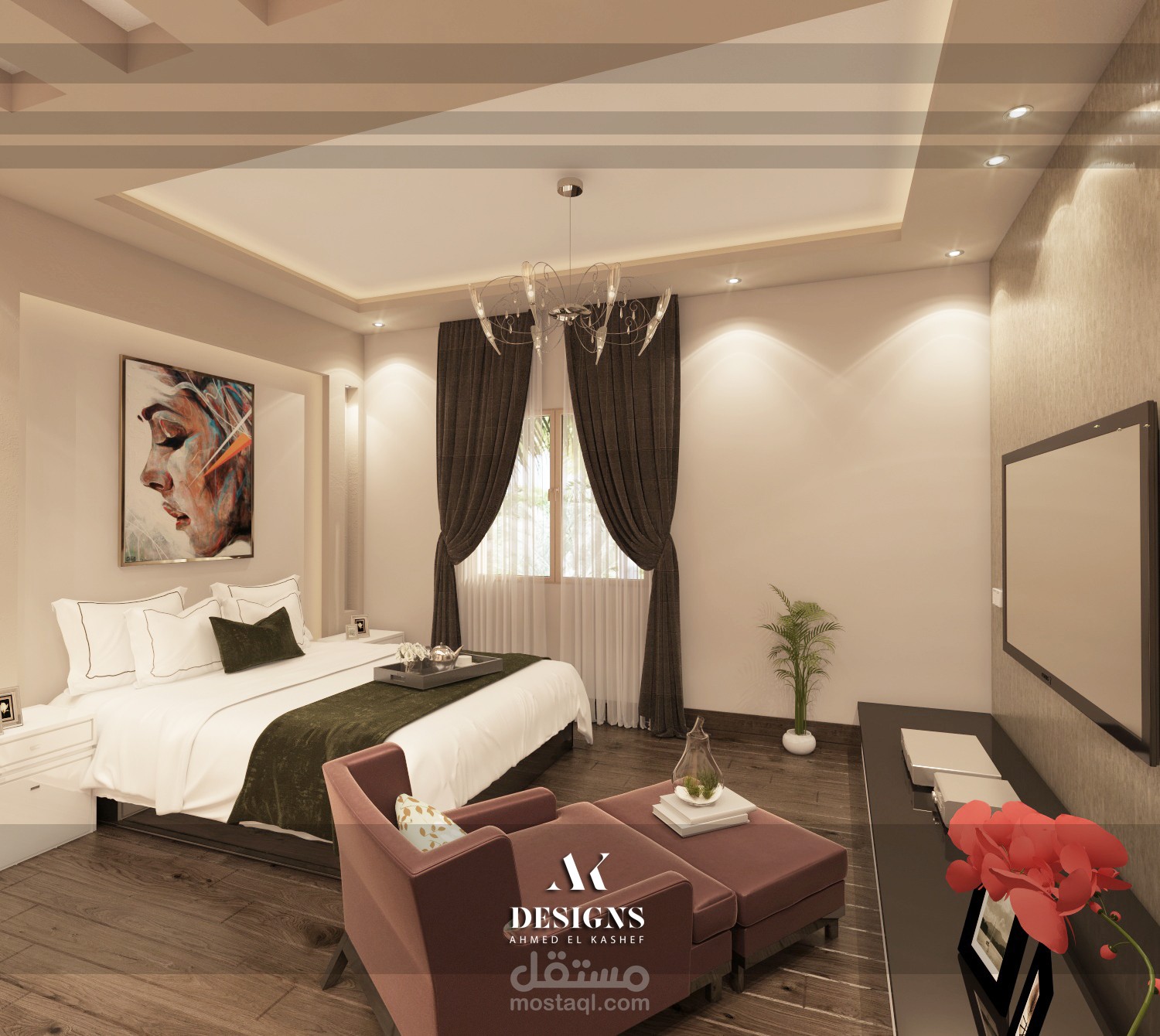 تصميم داخلى (انتيريور ديزاين ) ماستر روم