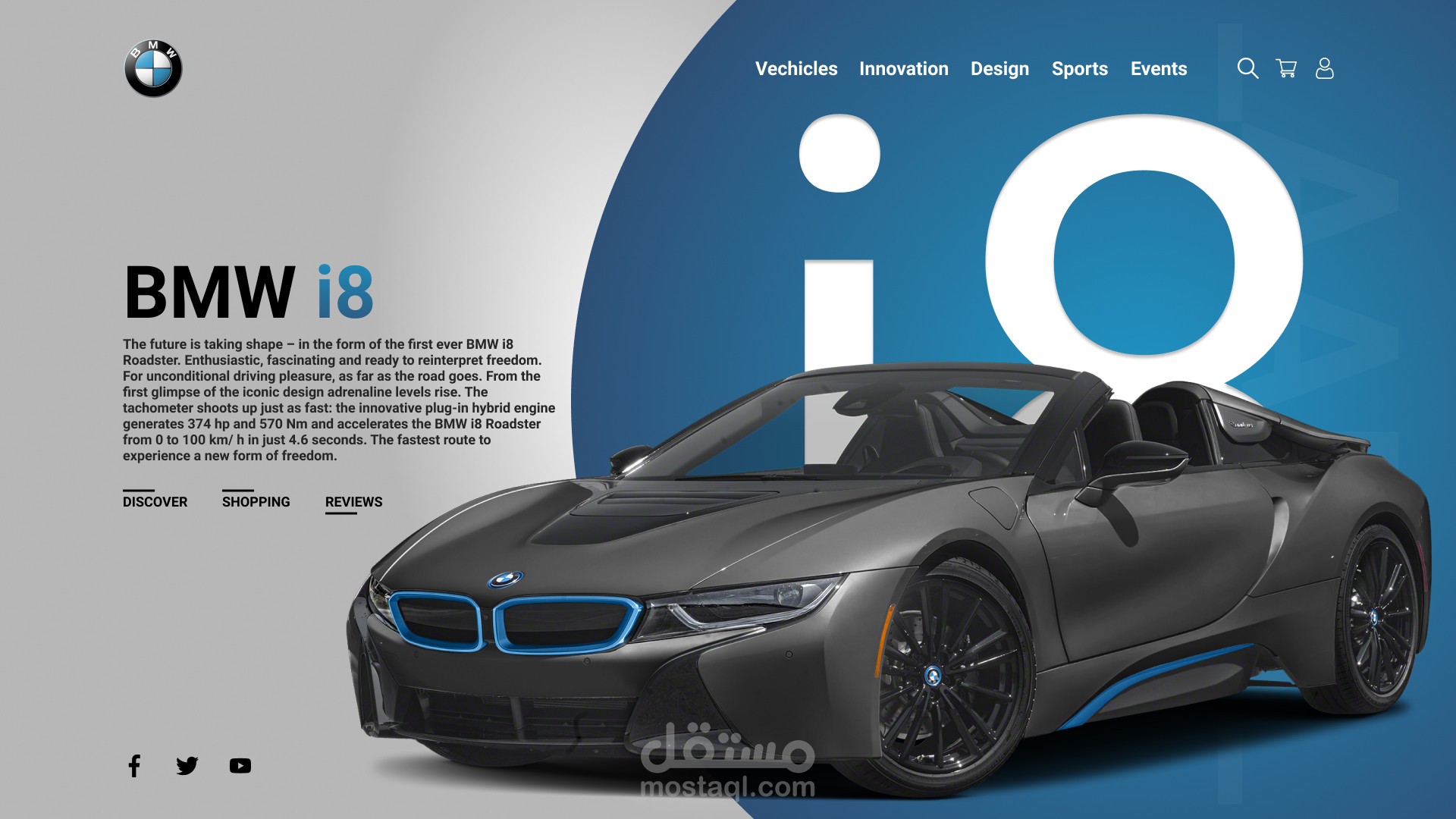 تصميم تجربه مستخدم  وبرمجه Landing page صفحه هبوط لموقع سيارات