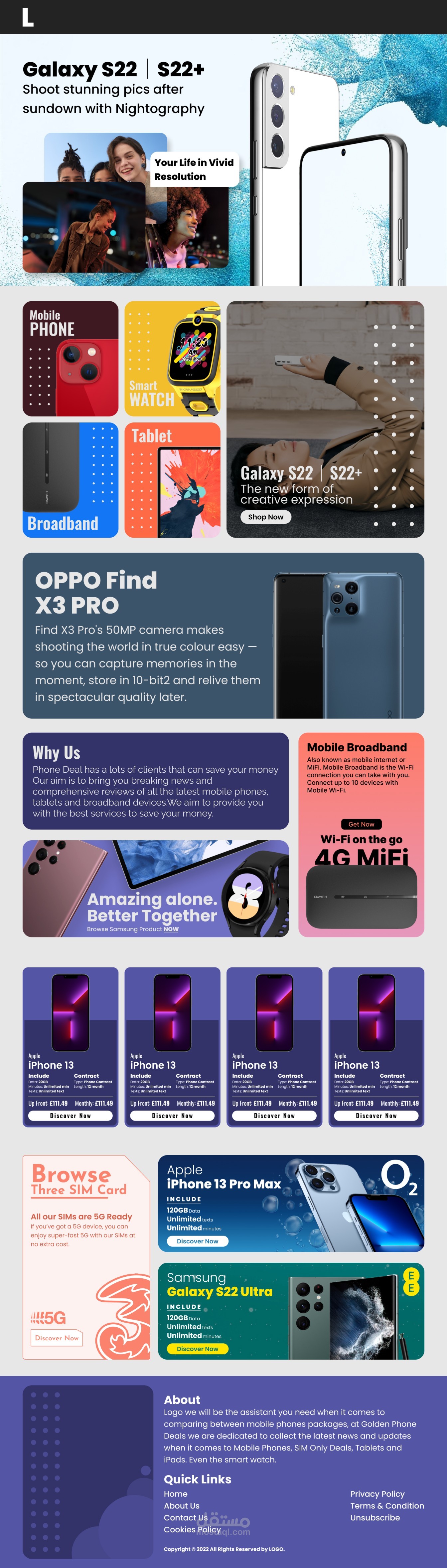 تصميم تجربه مستخدم UI UX وبرمجه لموقع Mobile واضافه عدد 2 تخيل للموقع