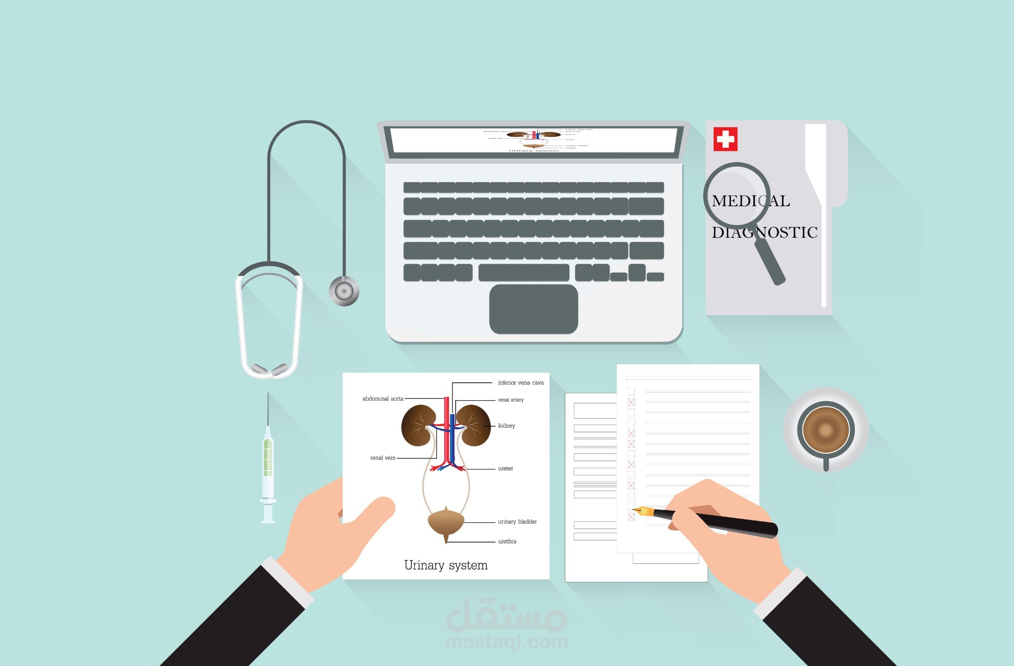 تلخيص الكتب الطبية والمحتوى الطبي medical content