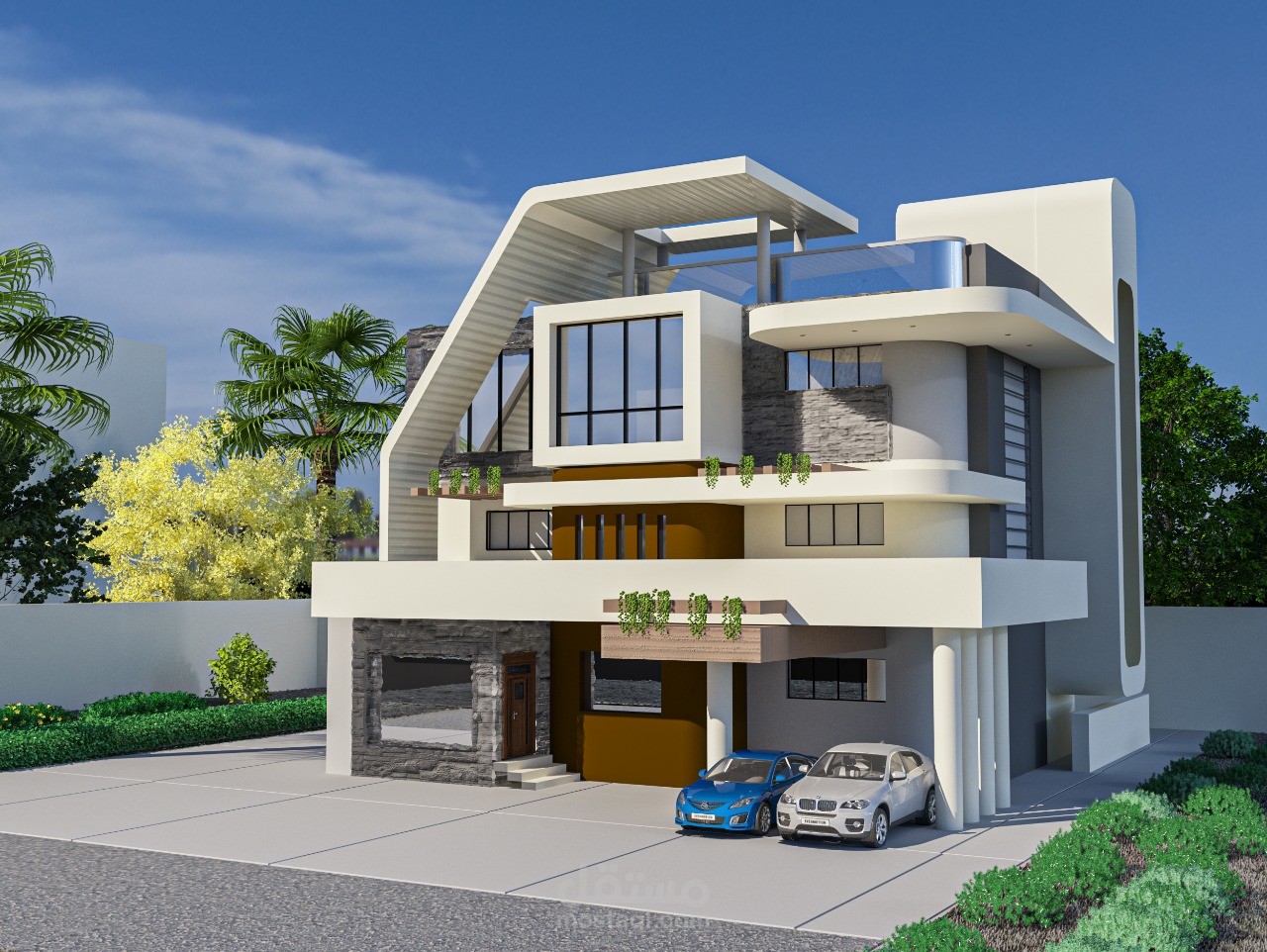 تصميم معماري خارجي  لفيلا