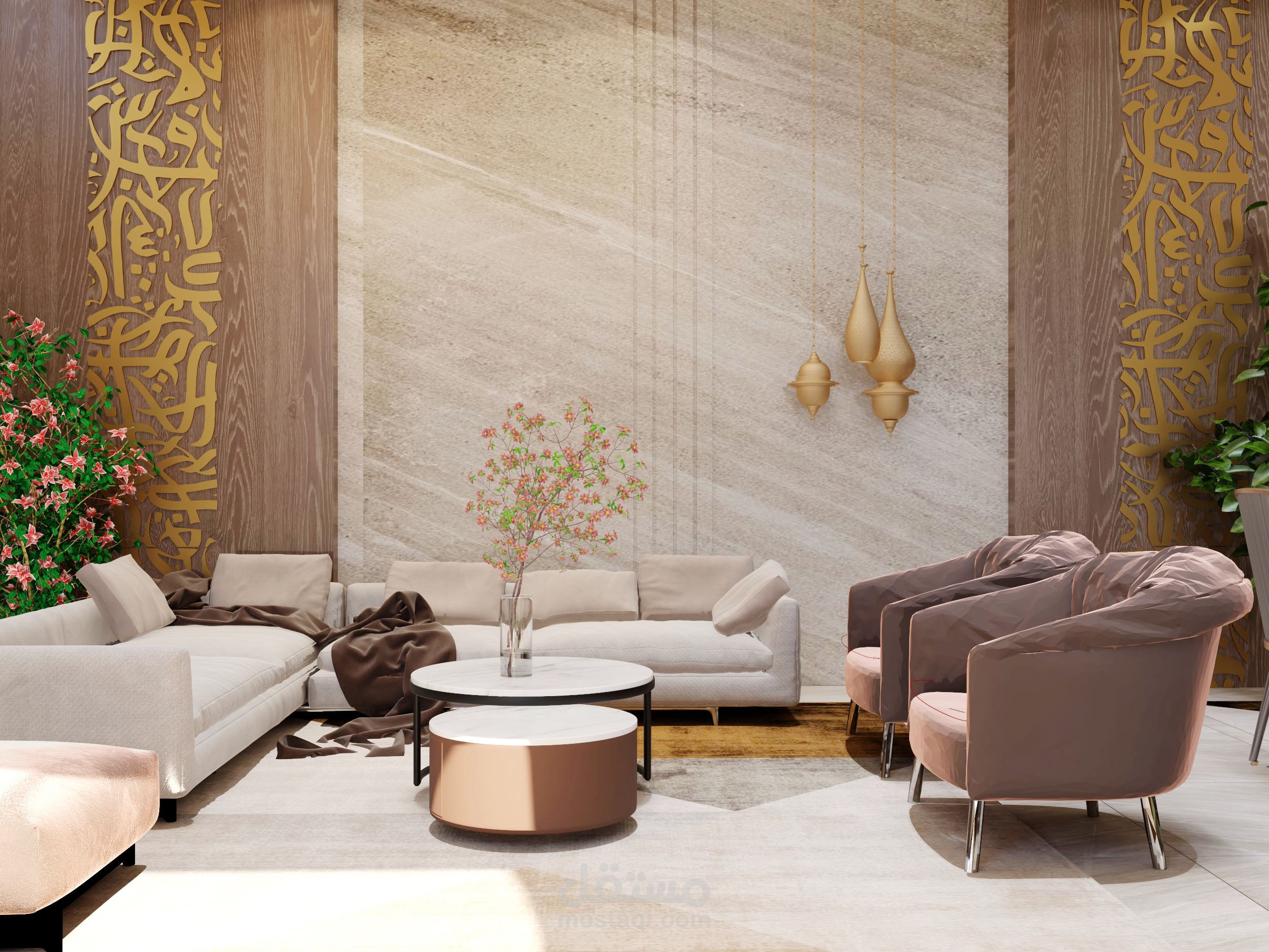 Modern Islamic villa reception Design