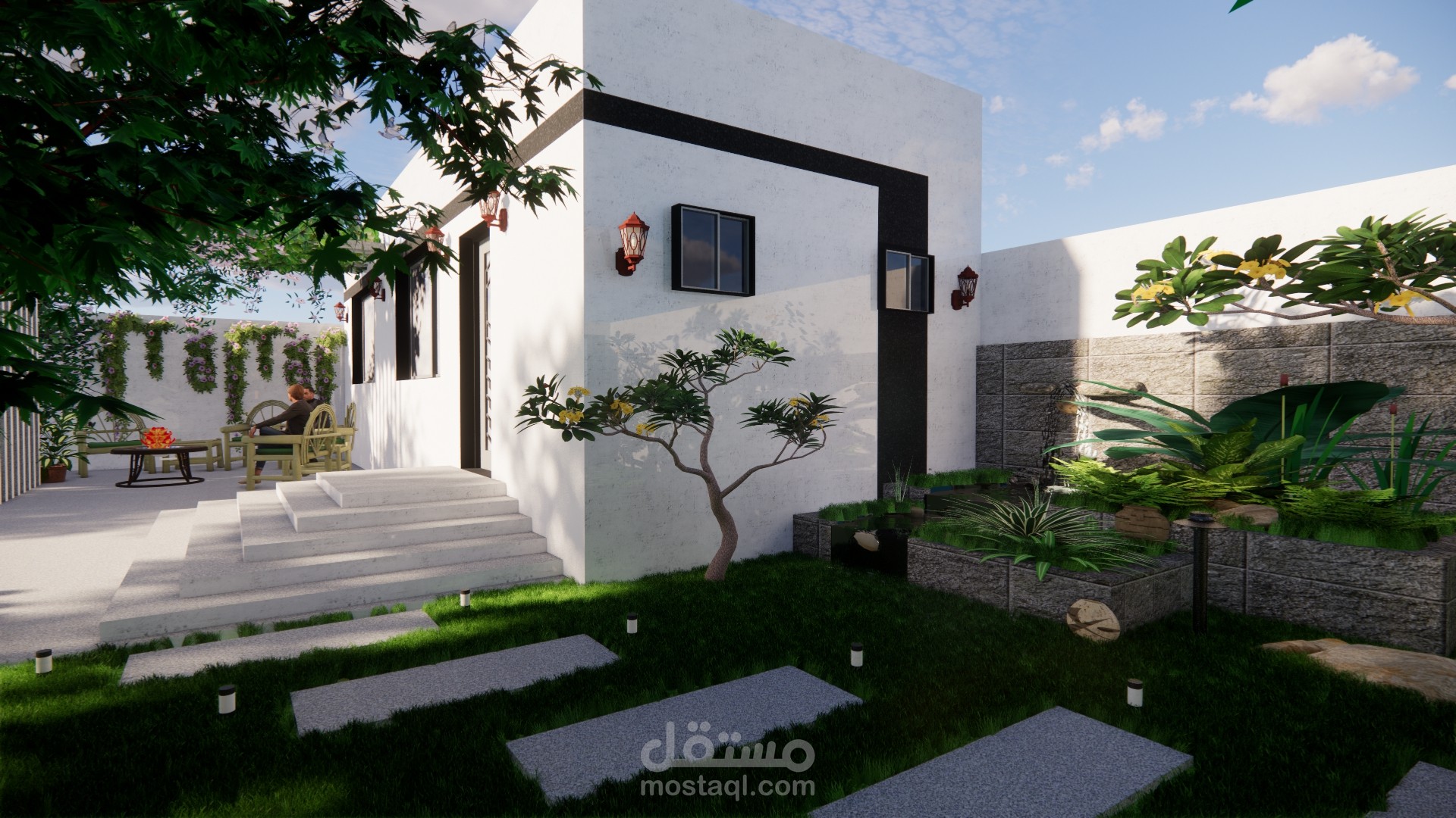حديقة منزل و واجهات