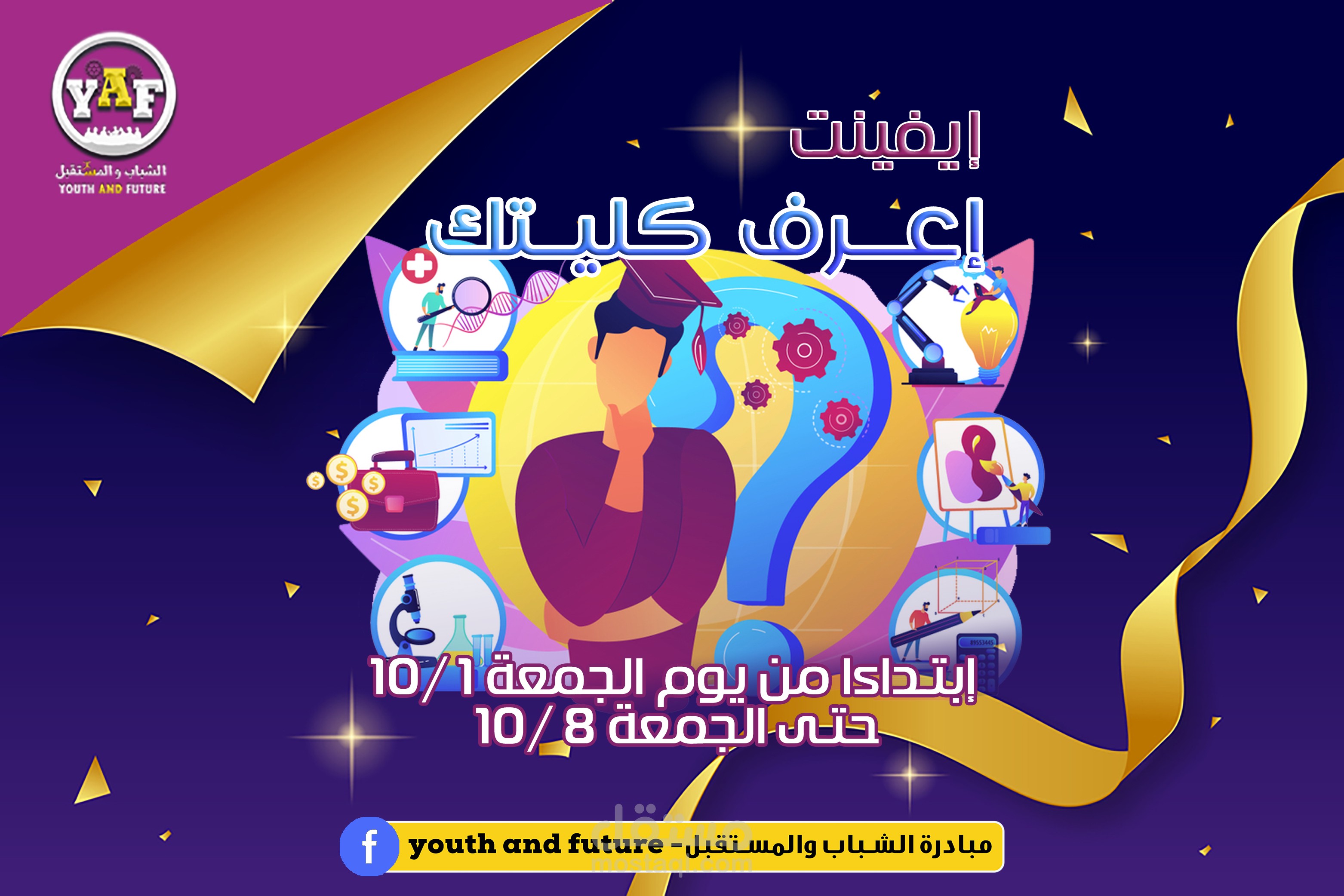 اعلان عن ايفينت و بوسترات للمحاضرين