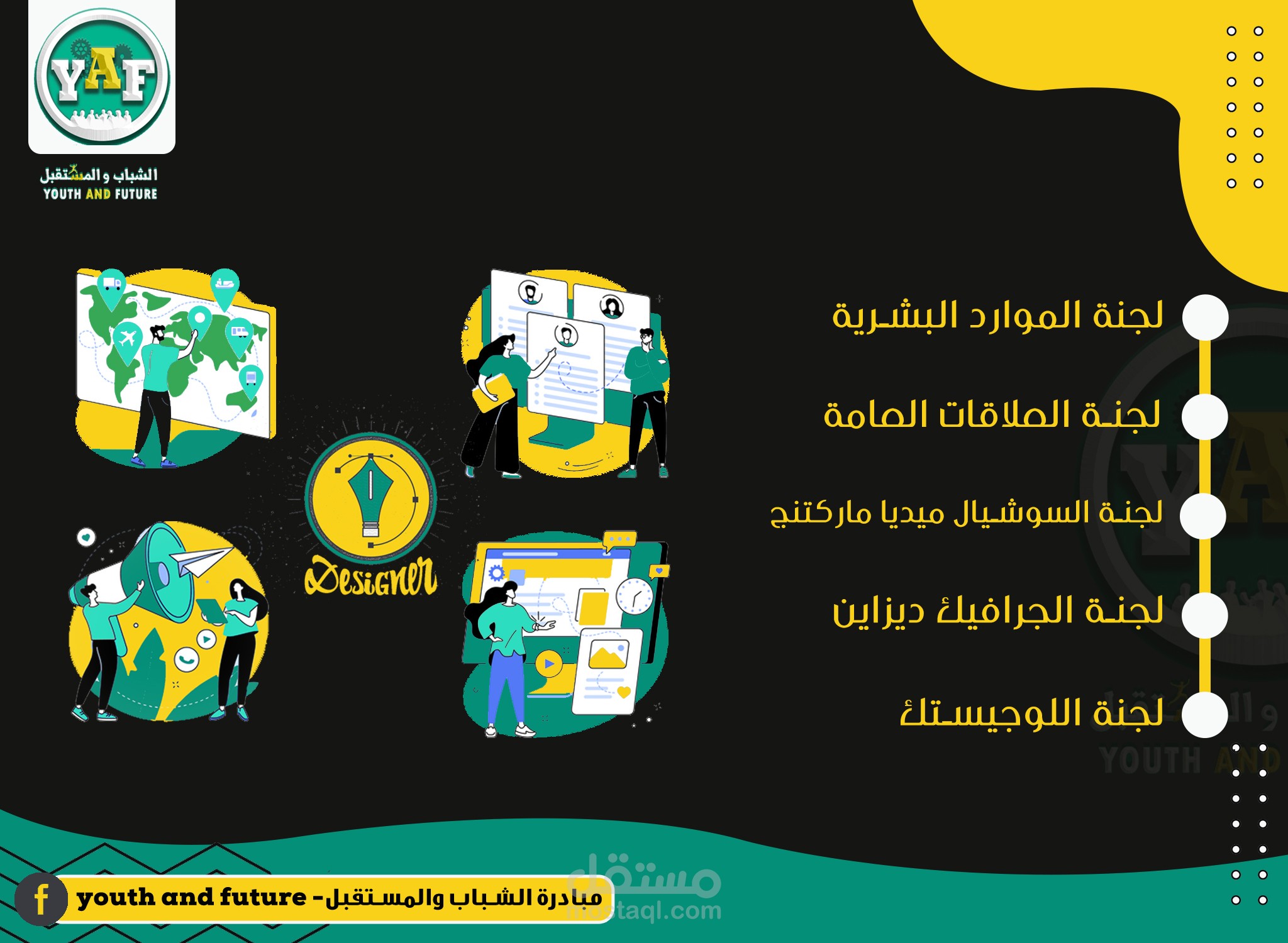 بوستر تعريفي للجان