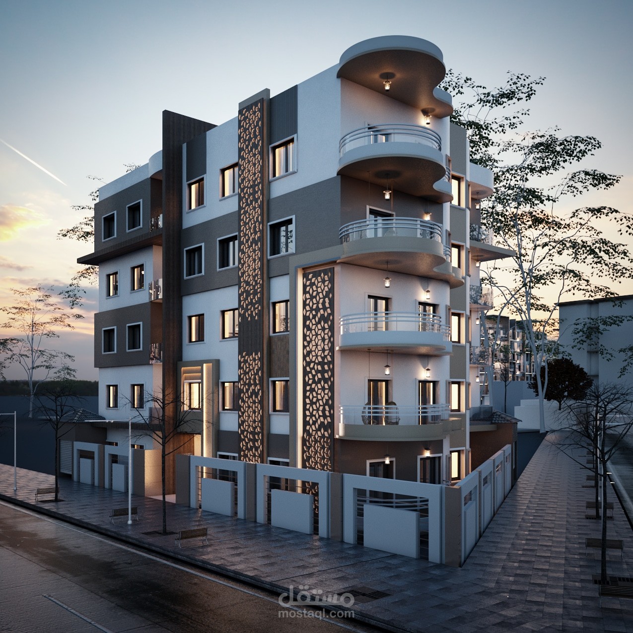 تصميم مودرن خارجي لمبنى