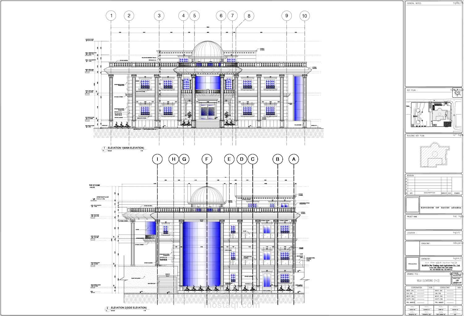 تصميم كلاسيك لفيلا بالسعودية
