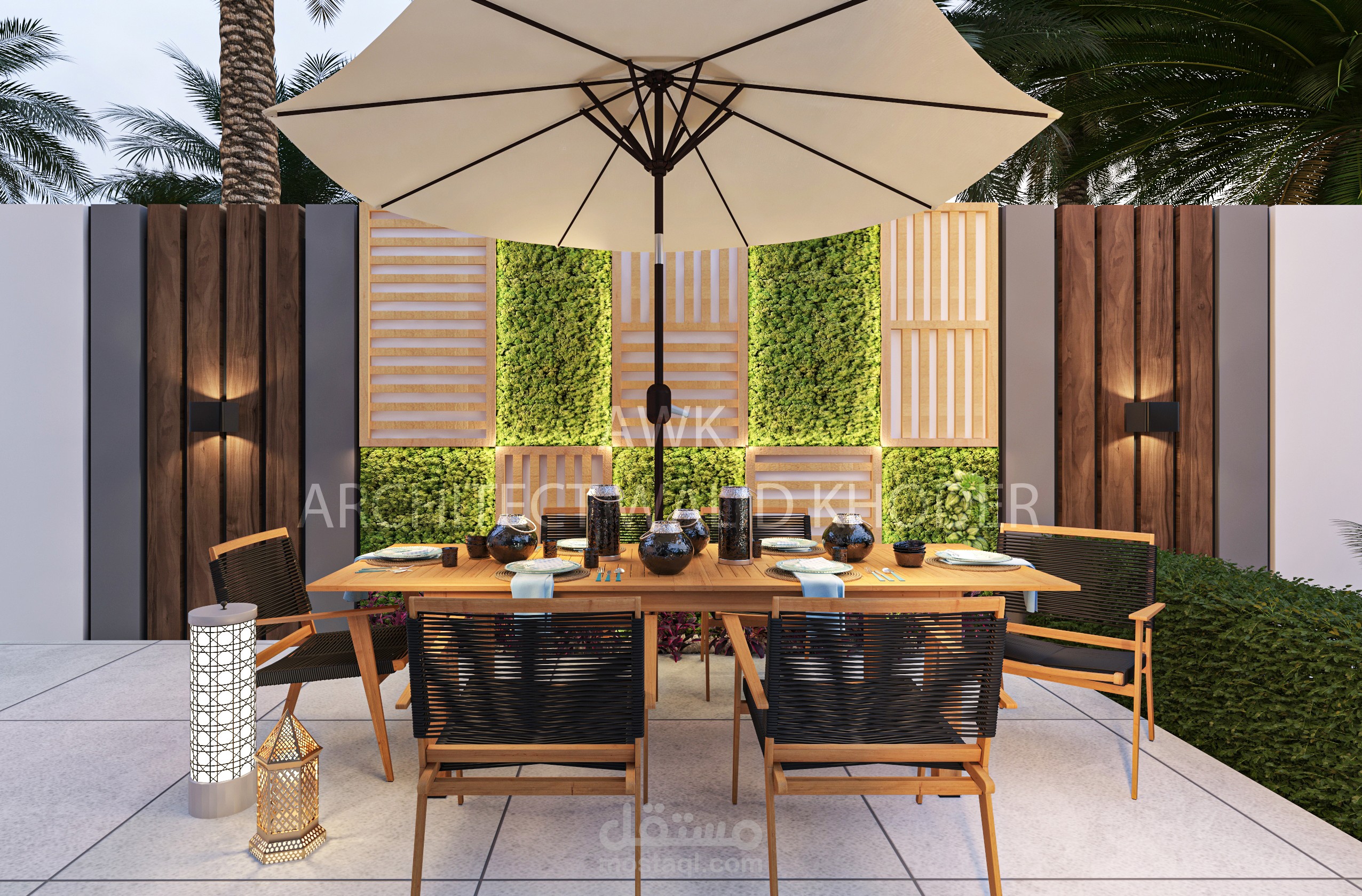 تصميم جلسات بحديقة