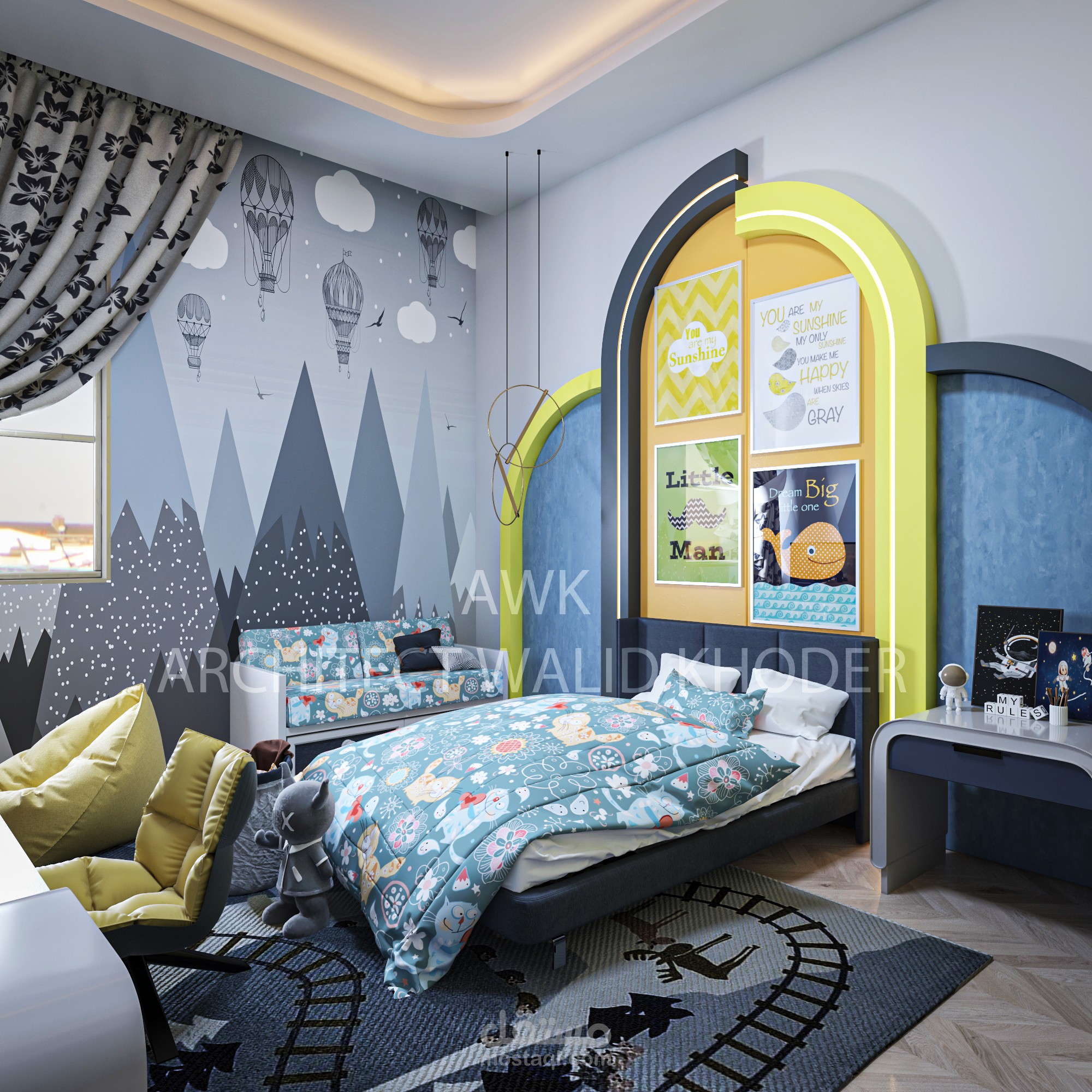 تصميم غرفة نوم لطفل