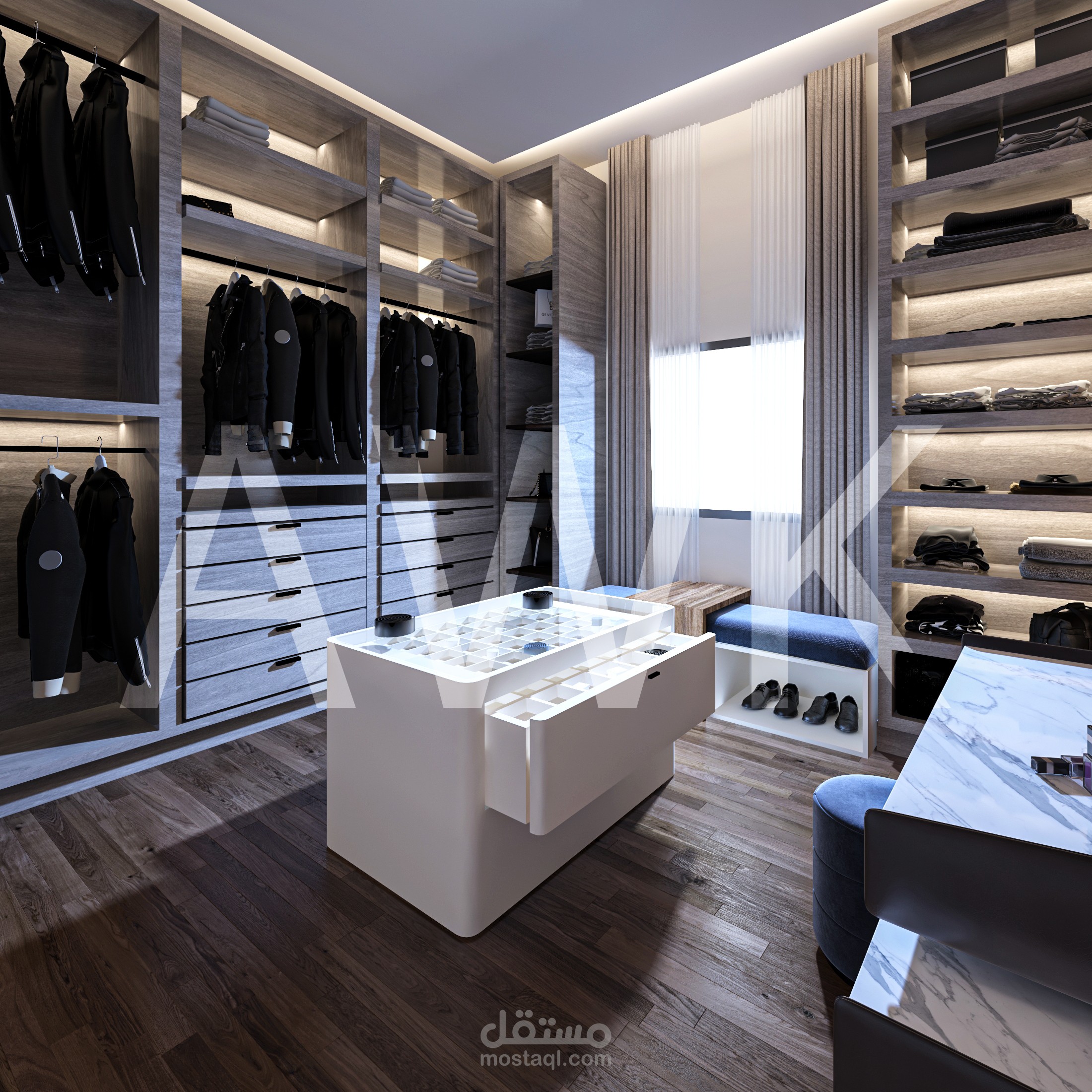 تصميم غرفة ملابس