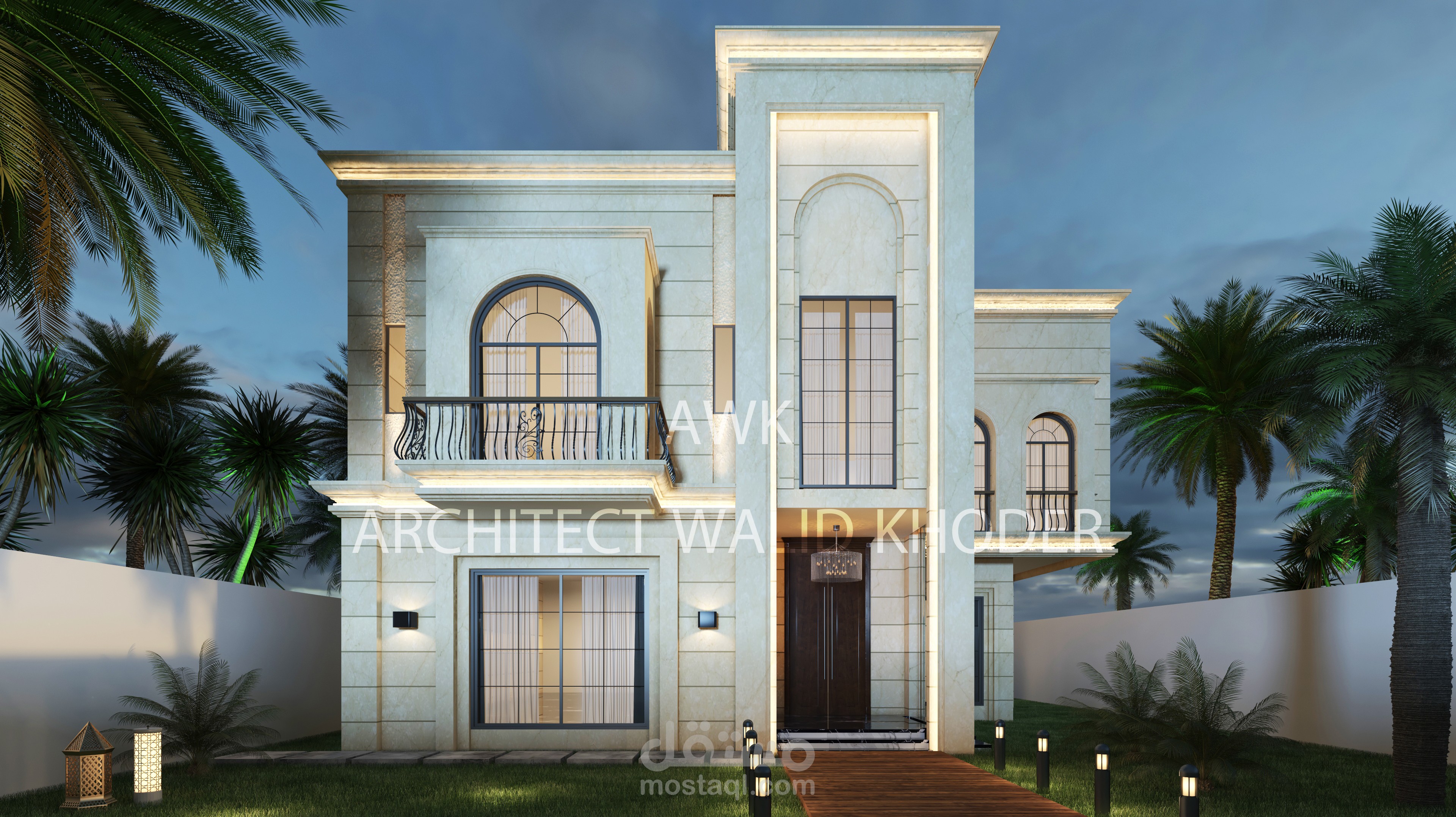 تصميم نيو كلاسيك لفيلا