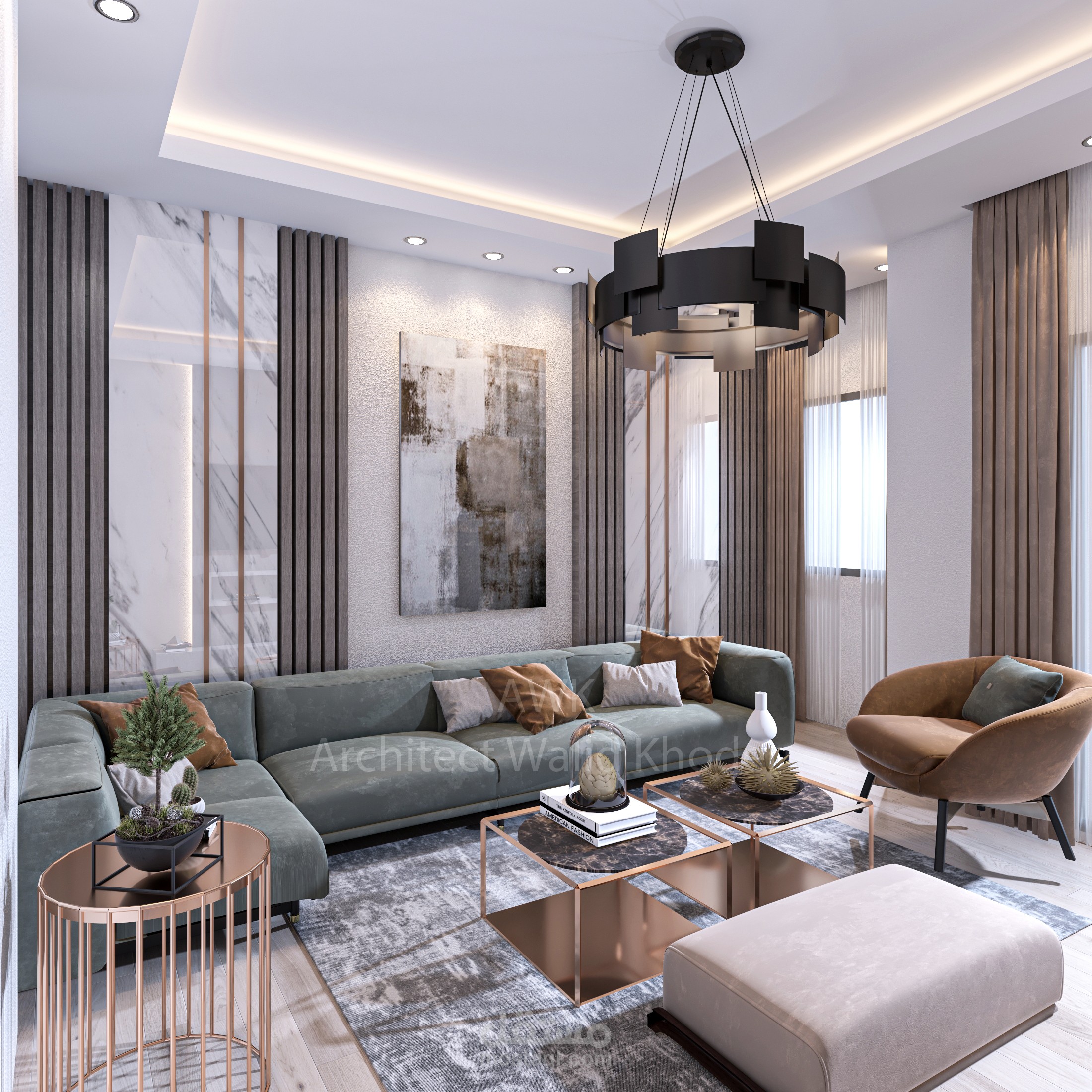 تصميم صالة معيشة