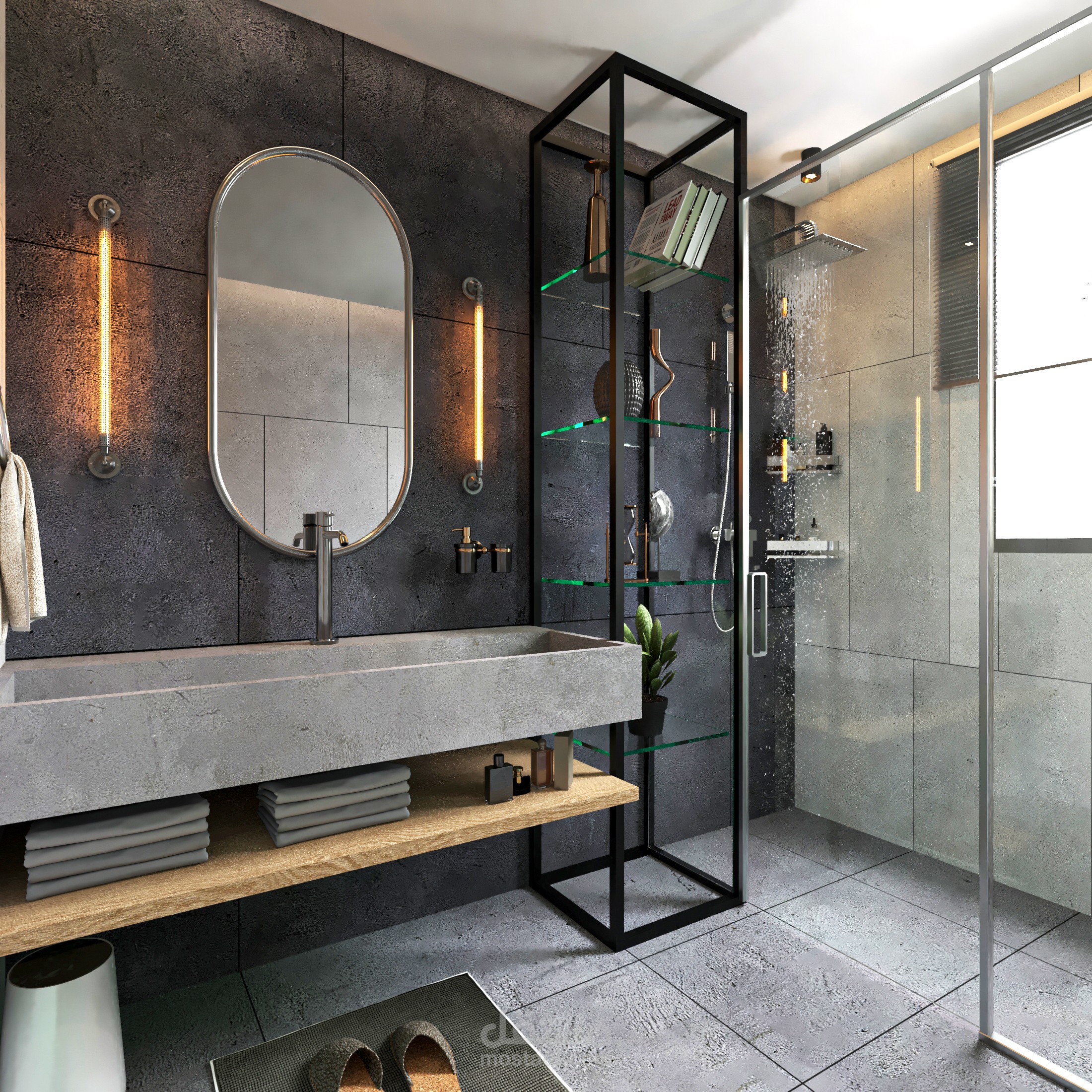 تصميم حديث لدورة مياه