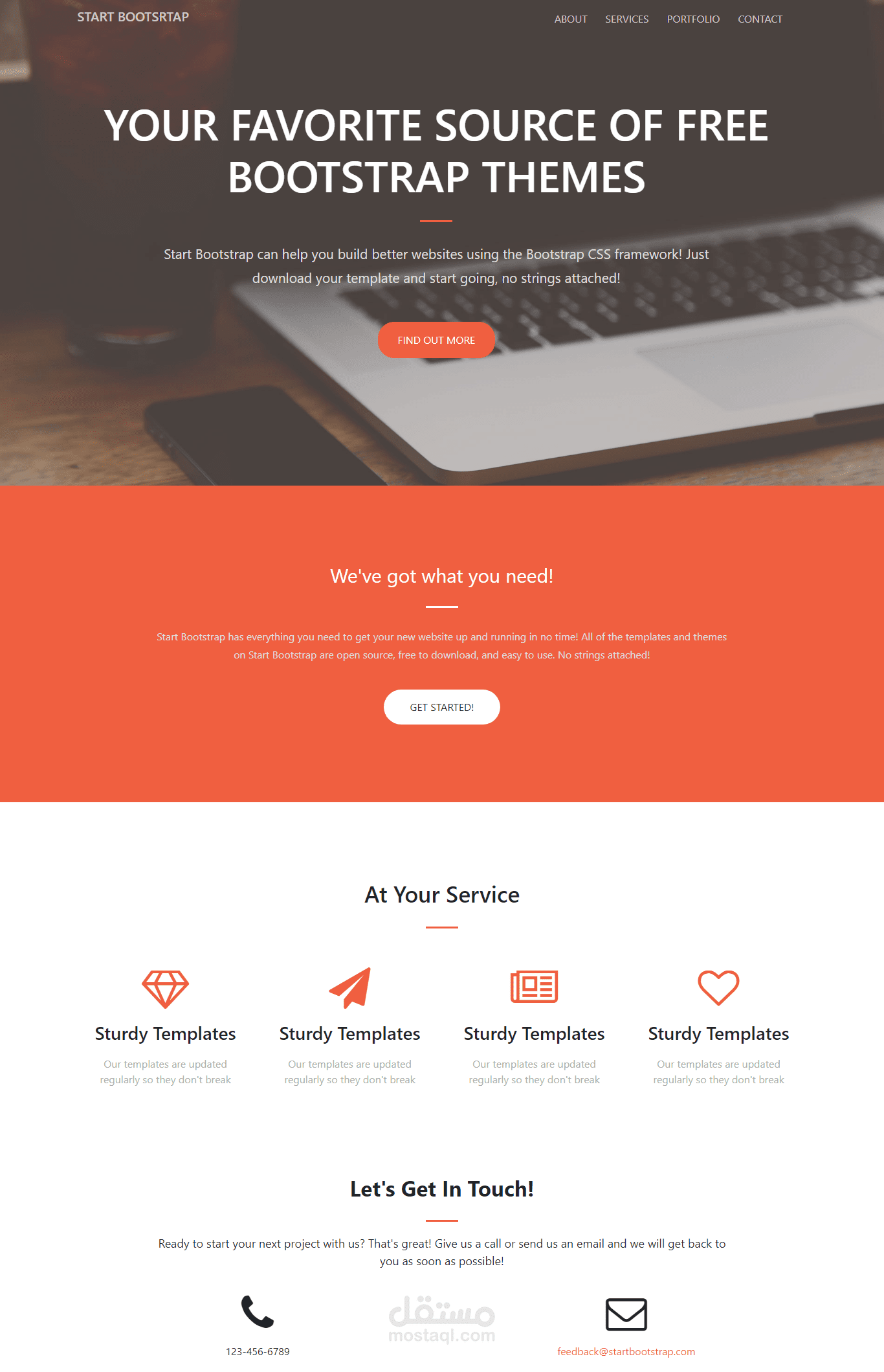 موقع START BOOTSTRAP