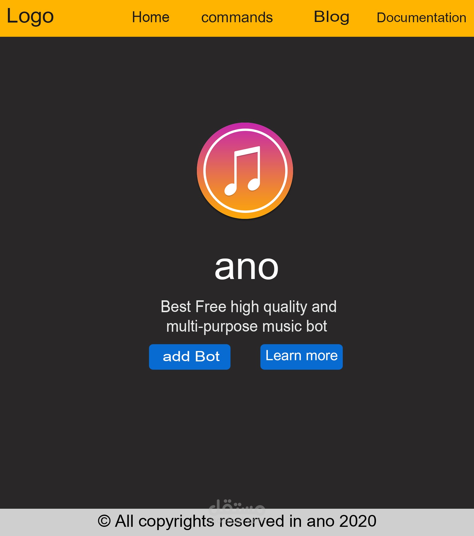 موقع لاضافة بوت ديسكورد