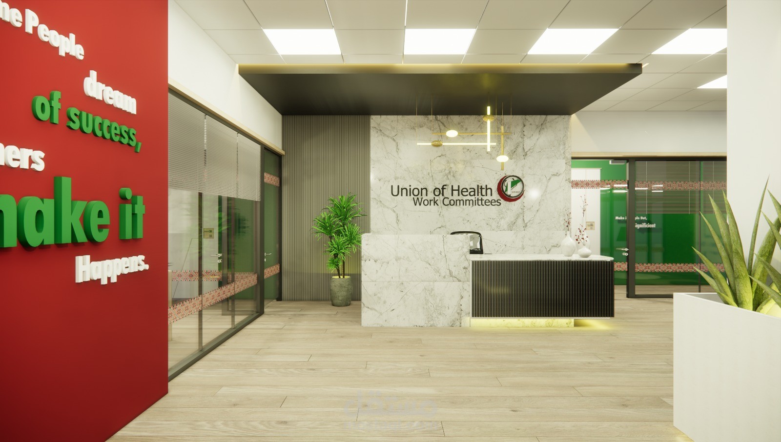 تصميم داخلي لبهو استقبال