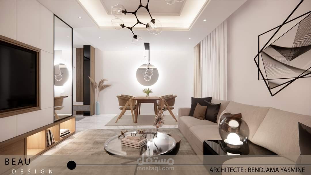 تصميم المنطقة الرئيسية لشقة