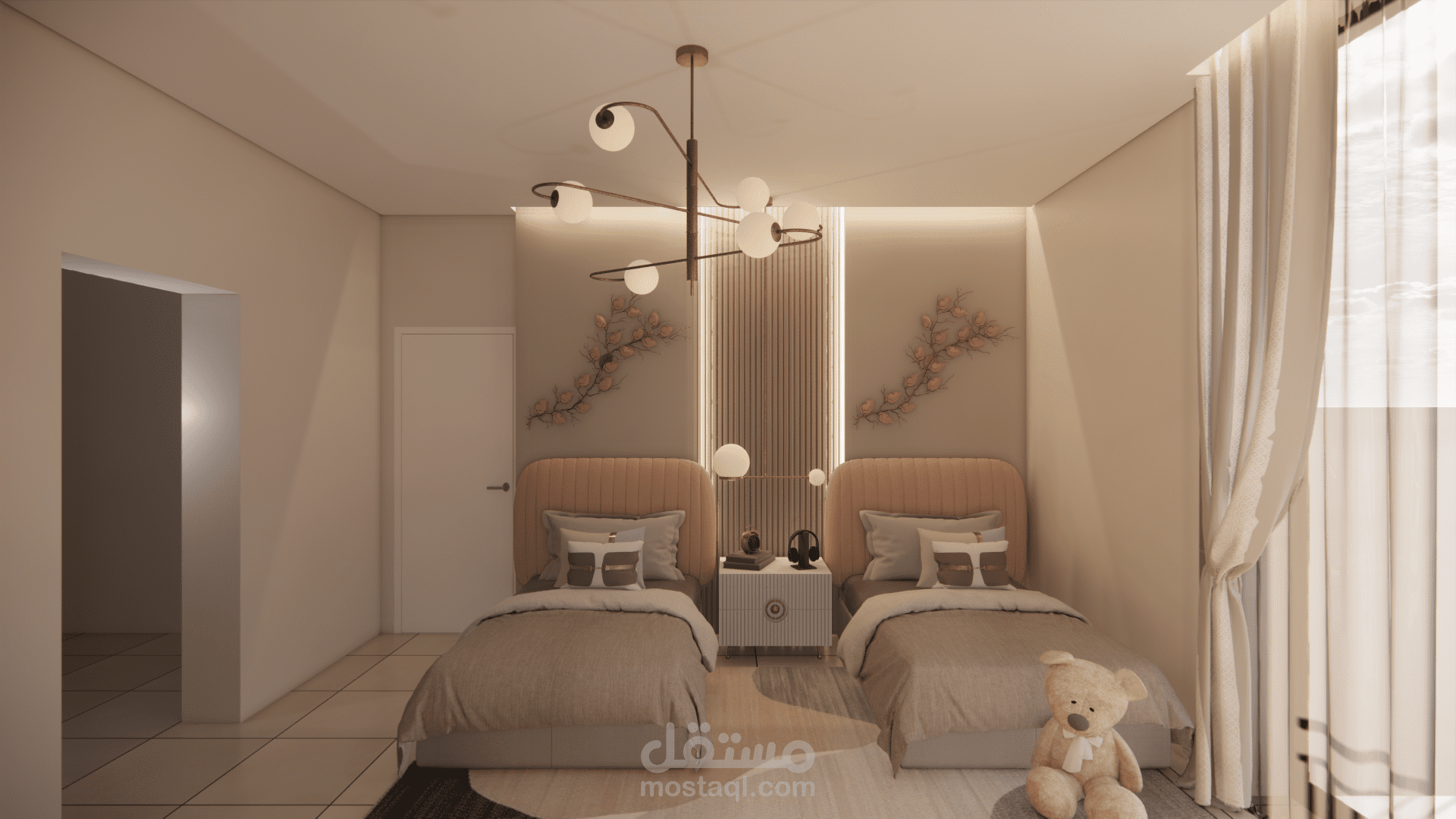 تصميم داخلي لغرفة بنات