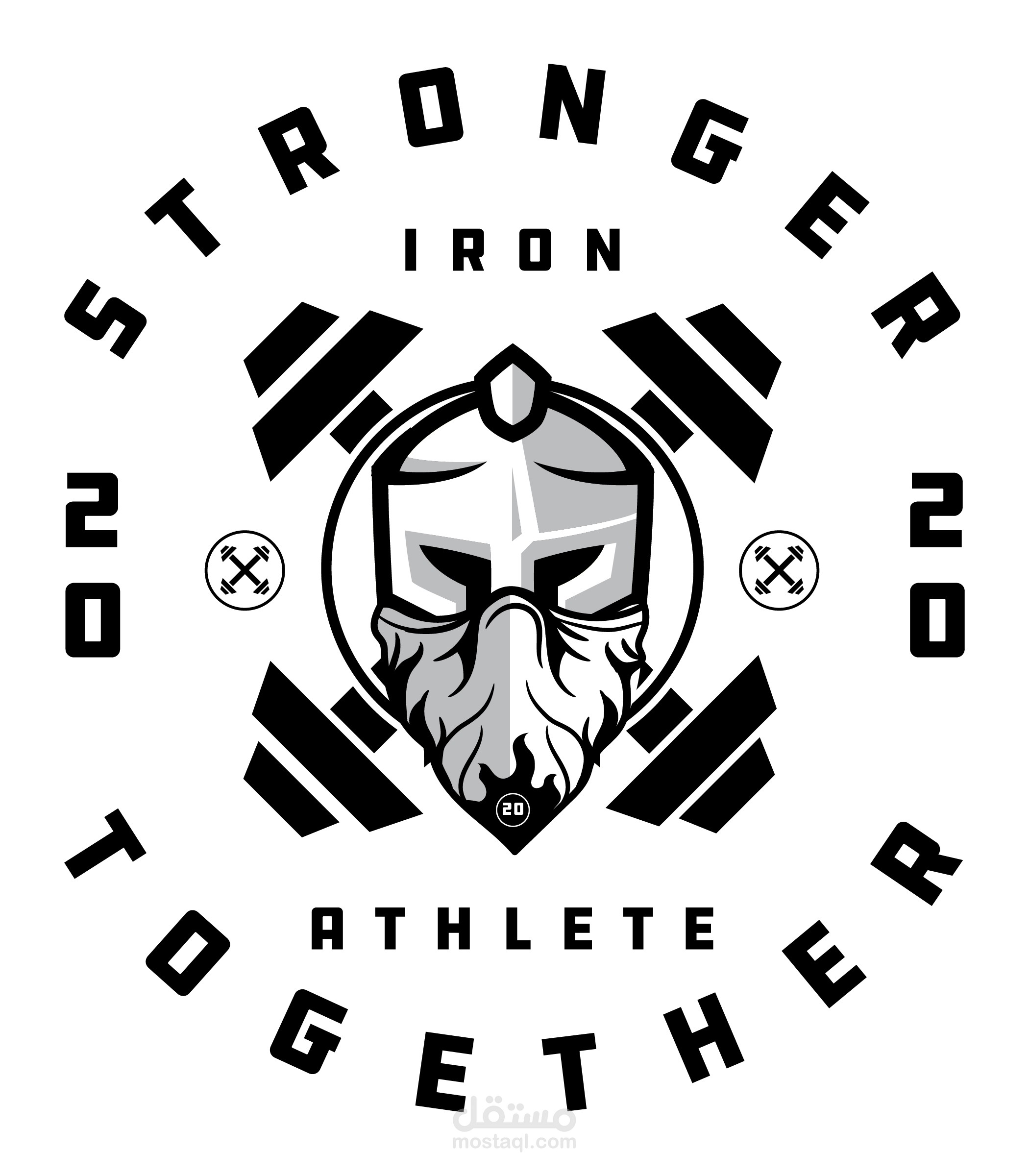 تصميم تي شيرت أقوياء معا لمحبي رياضة كمال الأجسام.