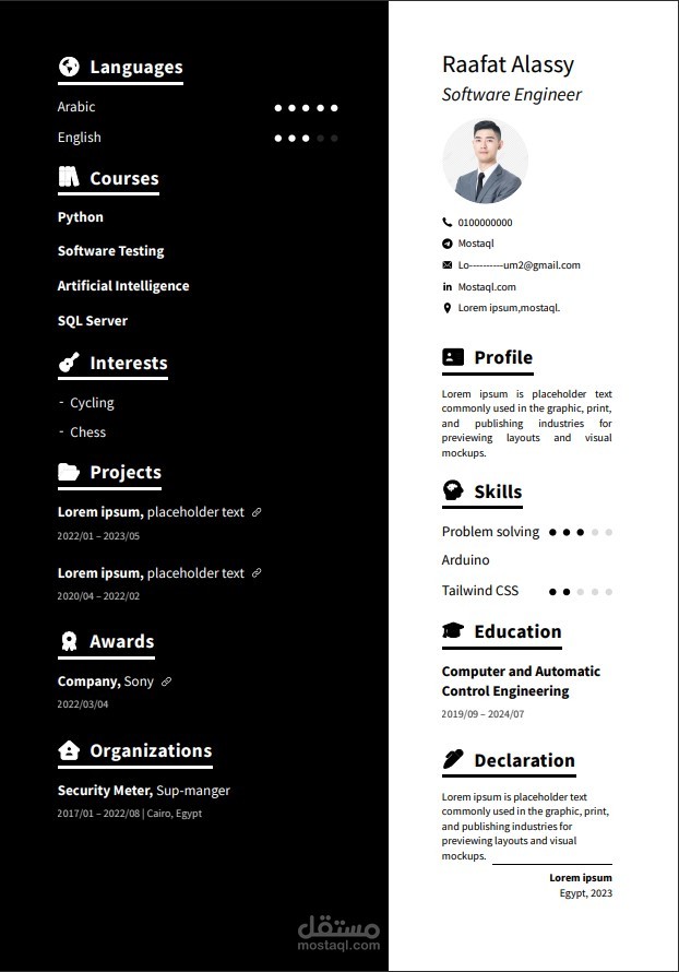 إنشاءسيرة ذاتية "CV" بصورة احترافية