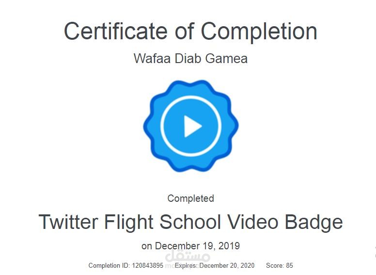 Twitter flight school Badge