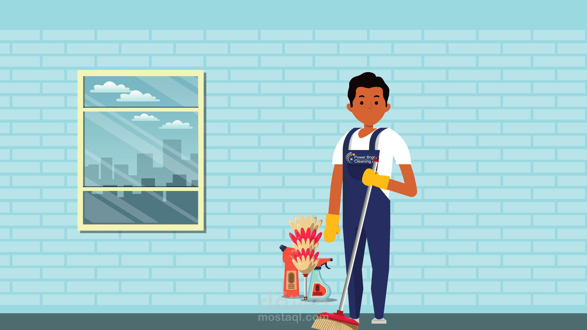 موشن جرافيك لشركة تنظيف