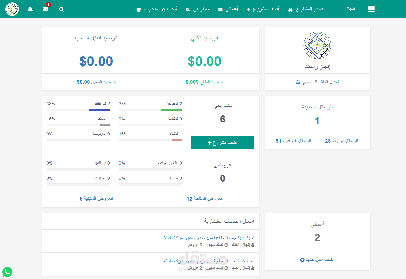 موقع تقديم خدمات الإلكترونية يربط أصحاب المشاريع بالمنجزين