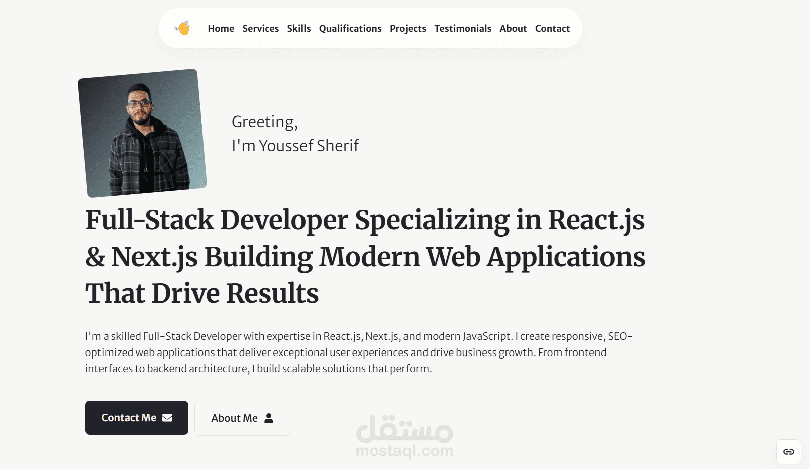 موقع بورتفوليو شخصي احترافي - jo0e.com
