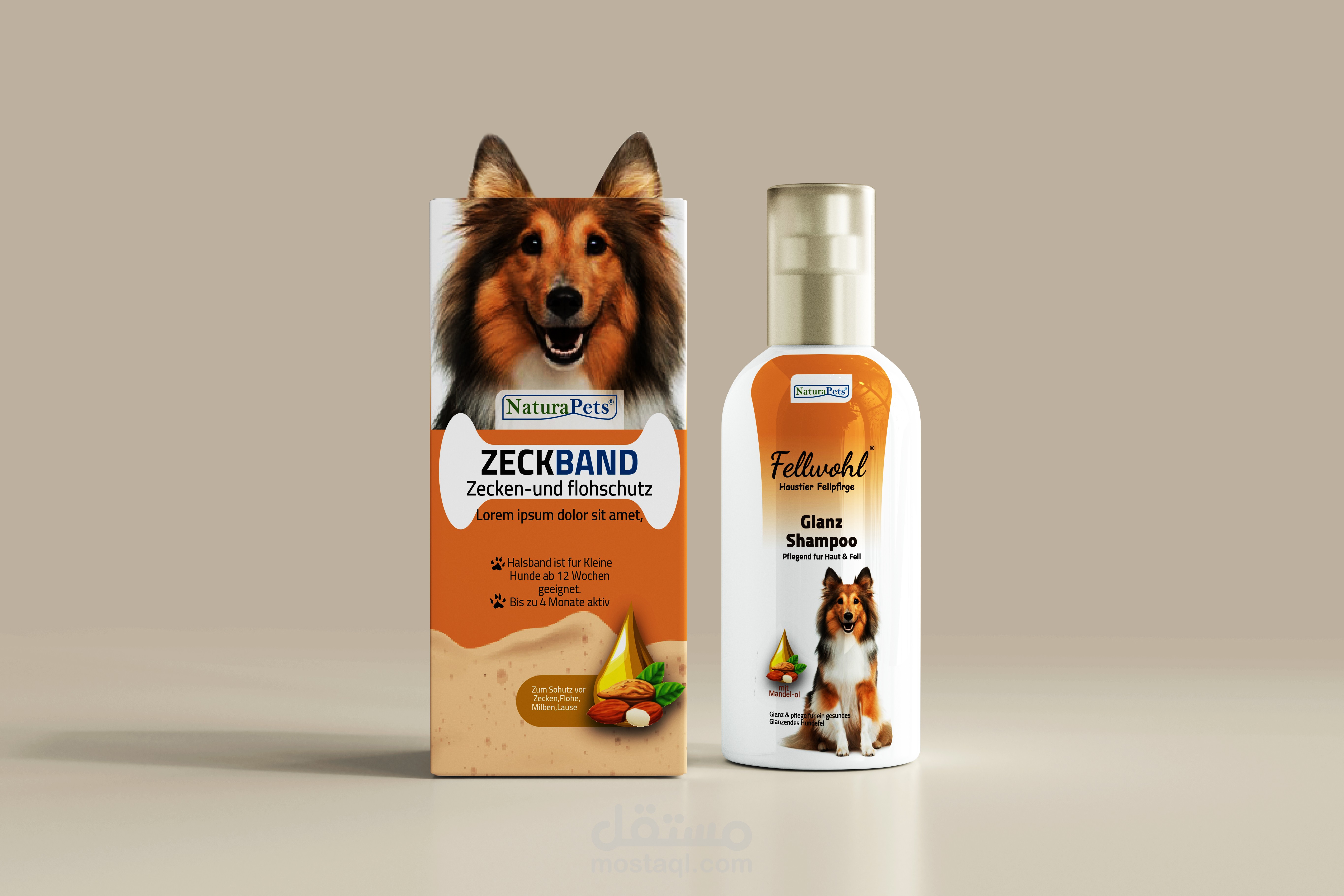 تصميم ملصق لعبوة شامبو