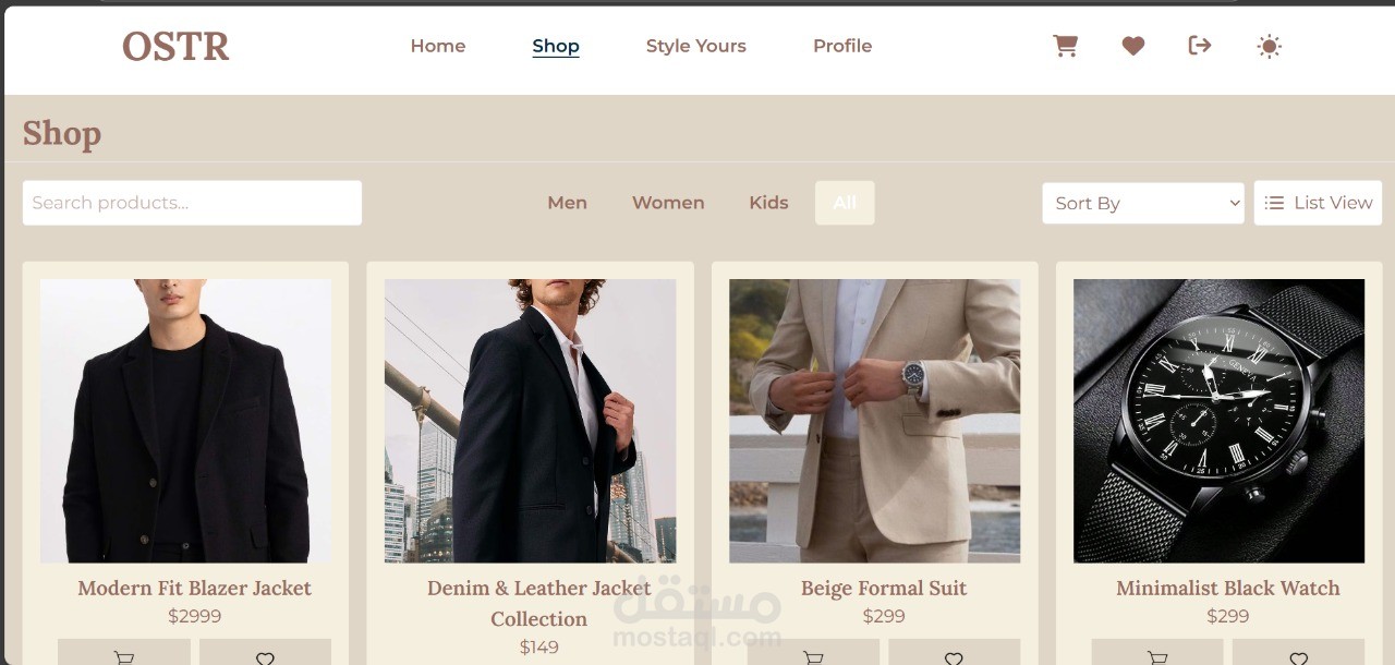 fashion e-commerce website