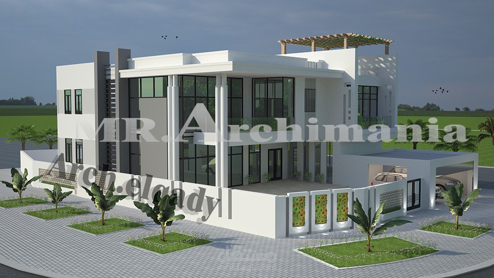 exterior design privet villa in muscat Oman