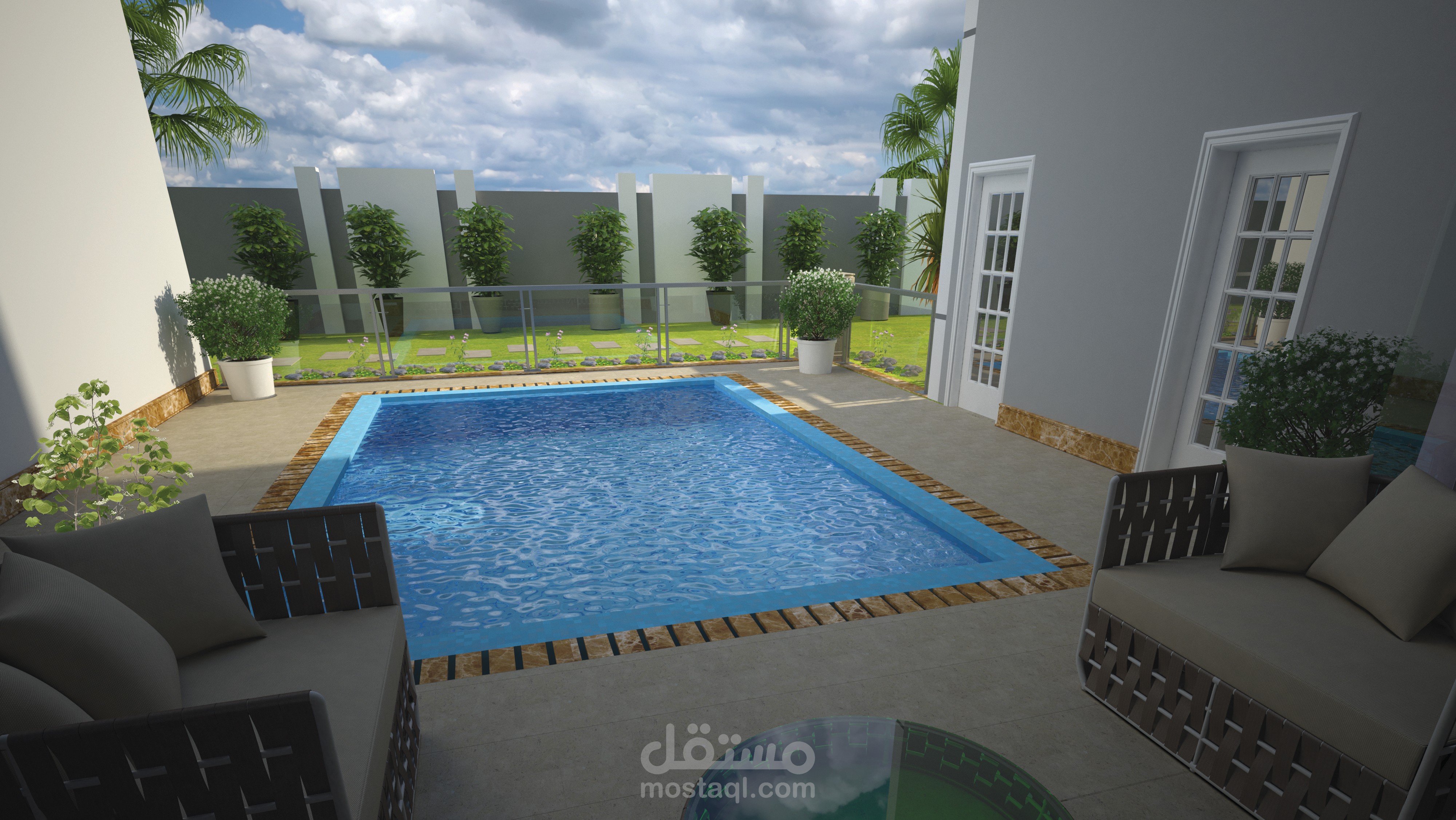 اضافة حمام سباحة لفيلا بالشروق