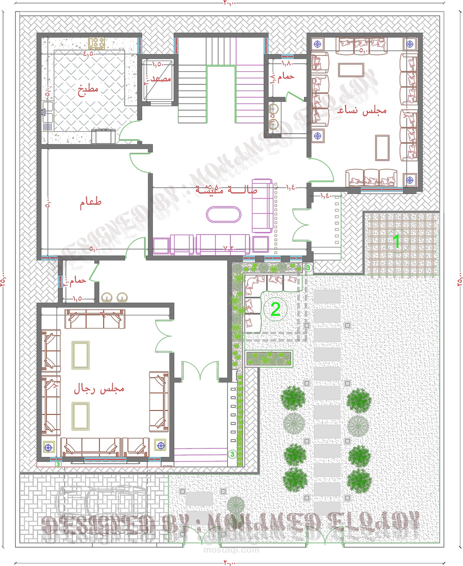 تصميم فيلا خاصة بمخطط الإسكان بمكة المكرمة