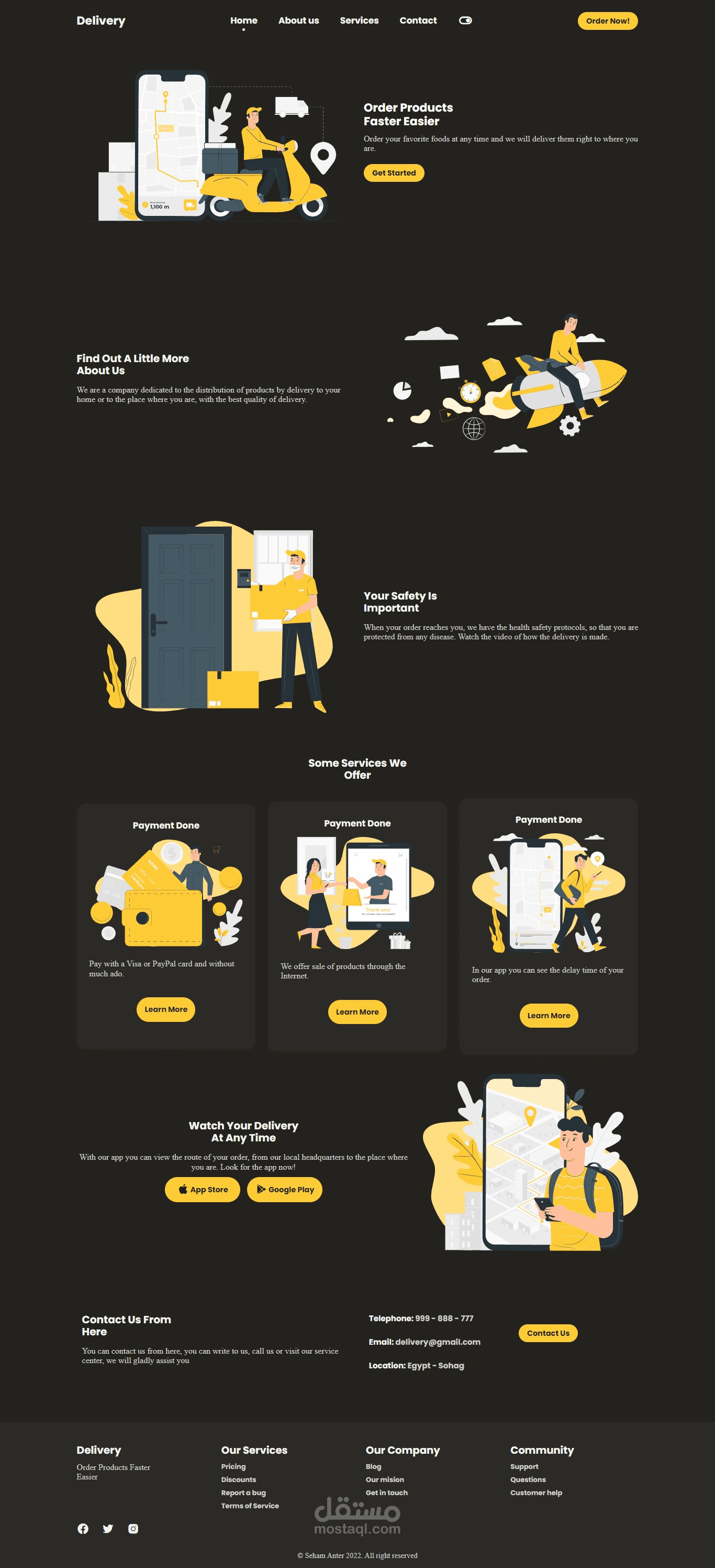 Delivery Website
